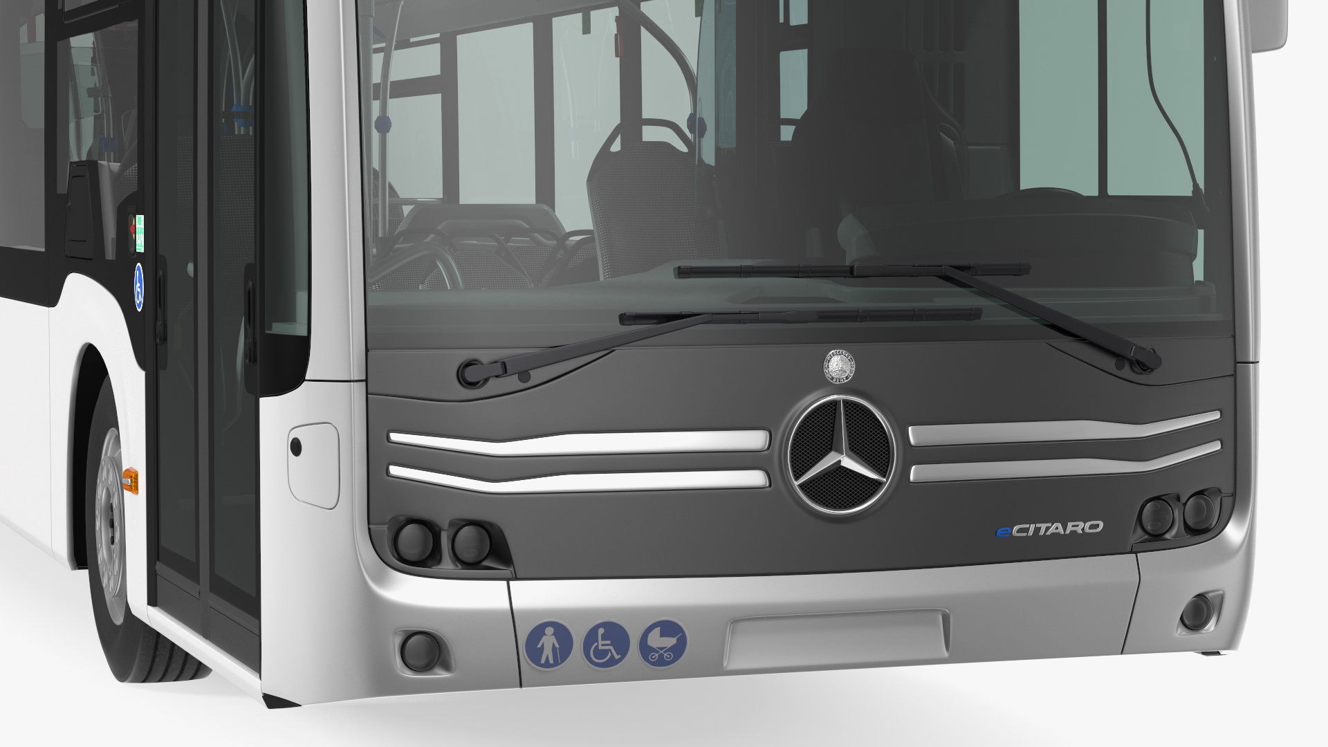 3D Mercedes-Benz eCitaro Two Doors Rigged model