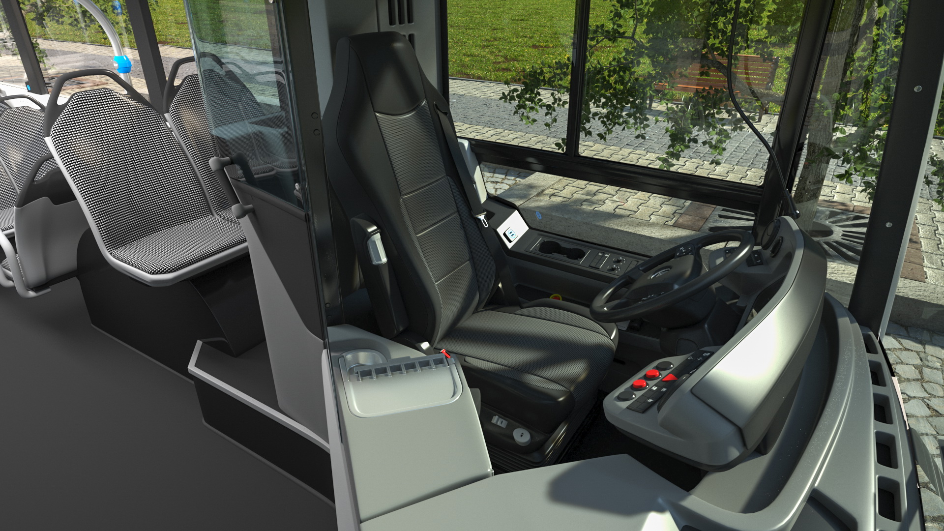 3D Mercedes-Benz eCitaro Two Doors Rigged model
