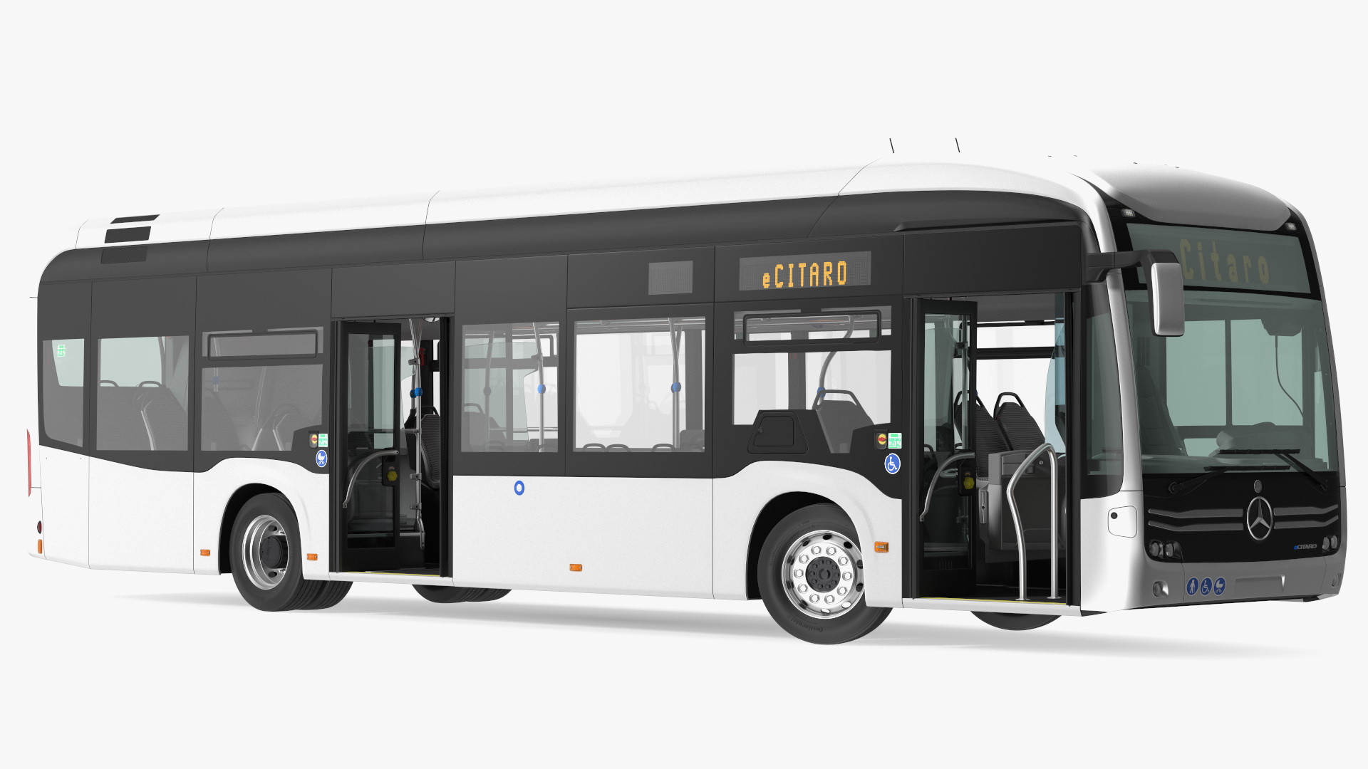 3D Mercedes-Benz eCitaro Two Doors Rigged model