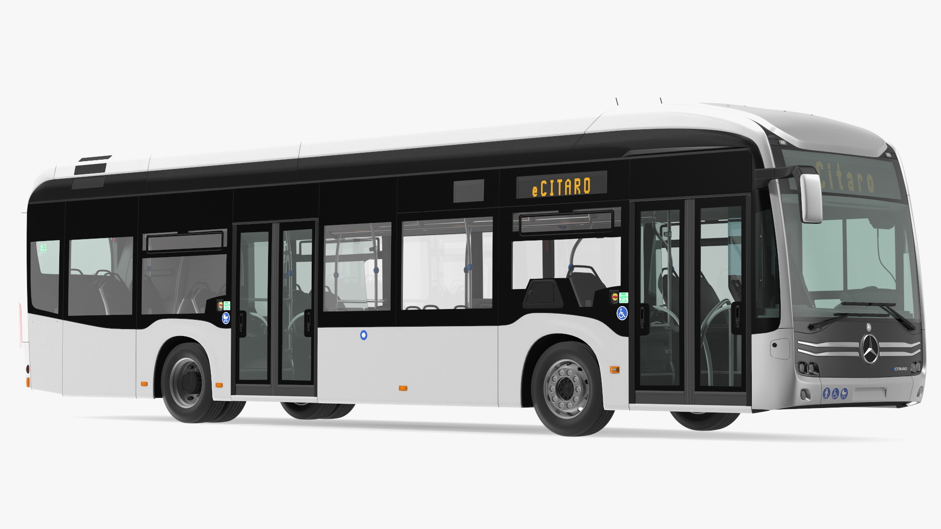 3D Mercedes-Benz eCitaro Two Doors Rigged model