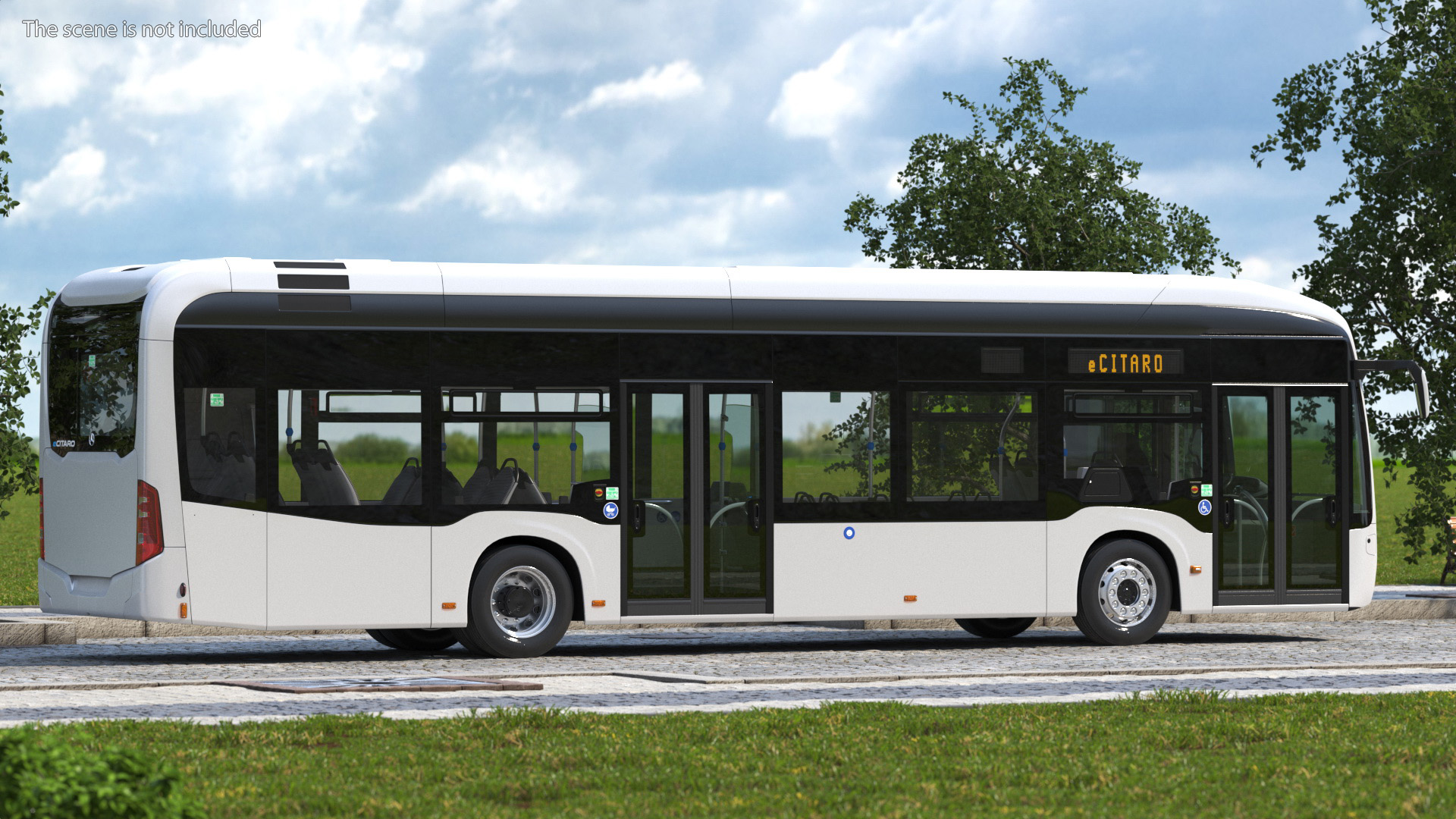 3D Mercedes-Benz eCitaro Two Doors Rigged model