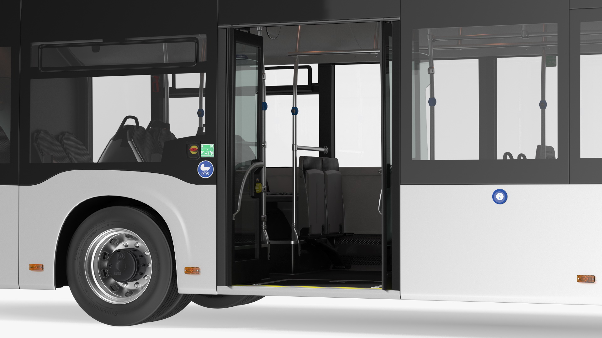 3D Mercedes-Benz eCitaro Two Doors Rigged model