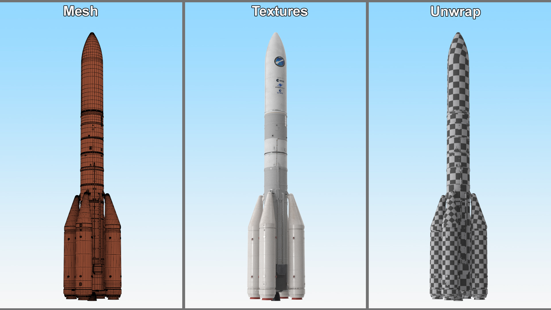 3D European Ariane 6 Launch Vehicle A64