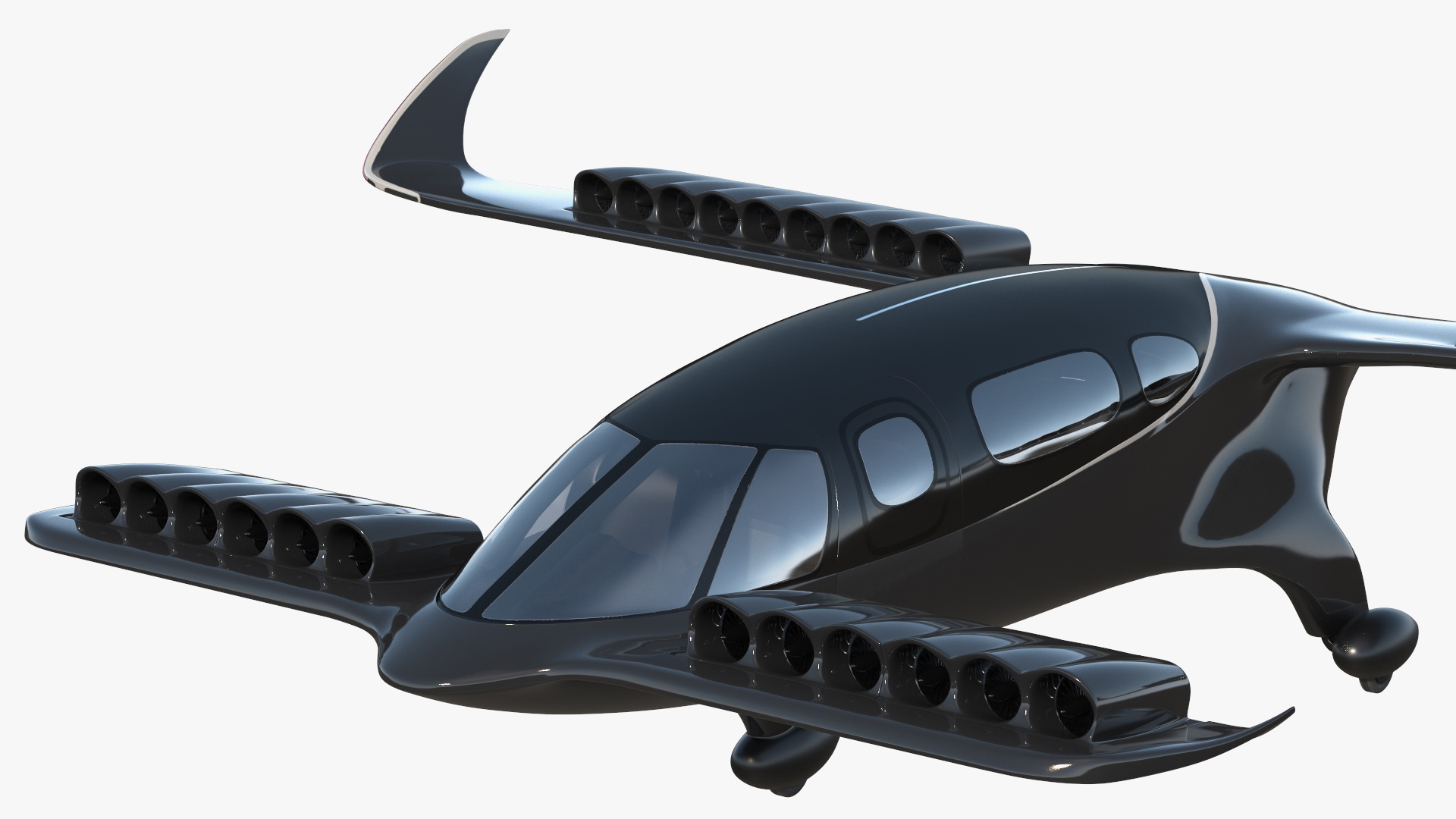 3D model Air Taxi Black Rigged for Maya