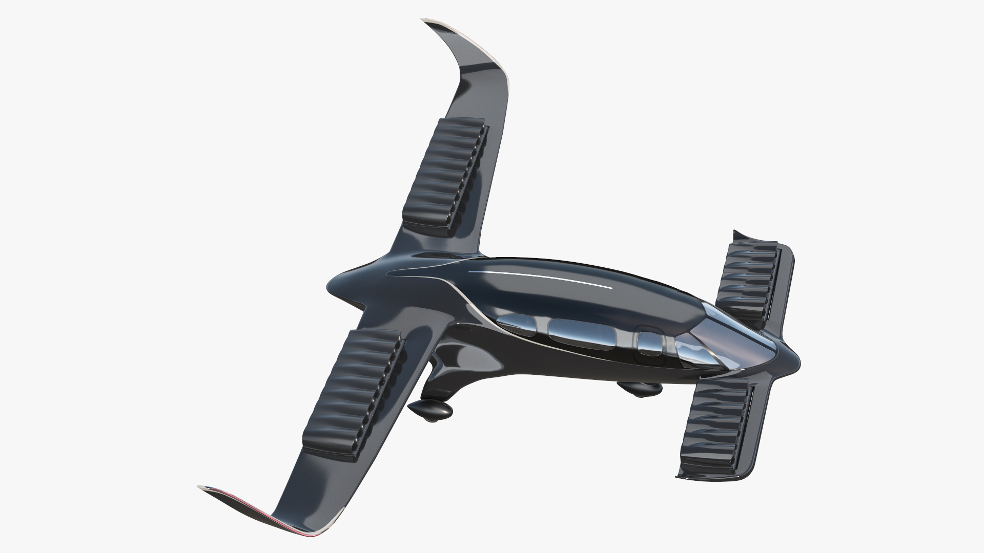 3D model Air Taxi Black Rigged for Maya