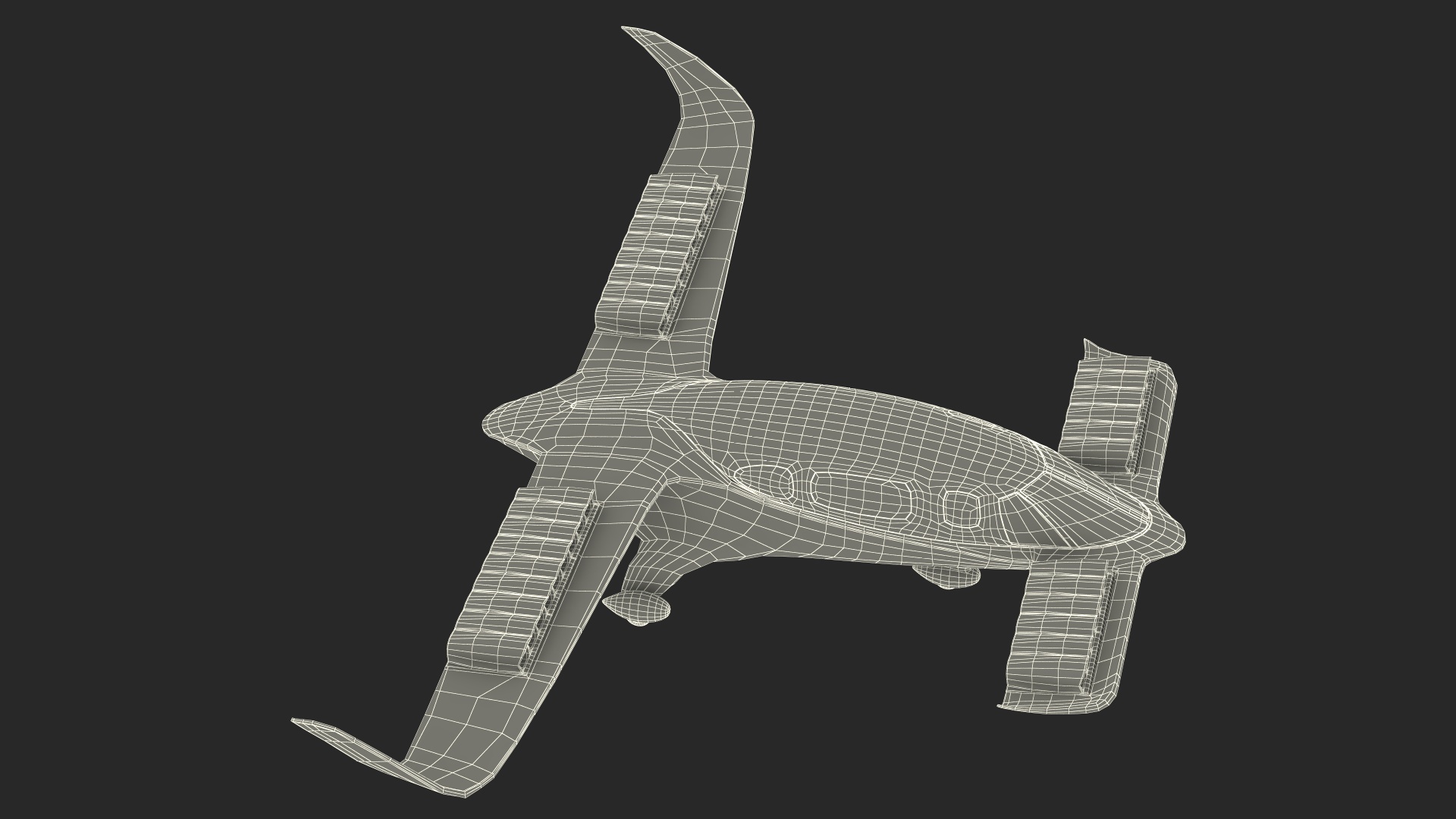 3D model Air Taxi Black Rigged for Maya