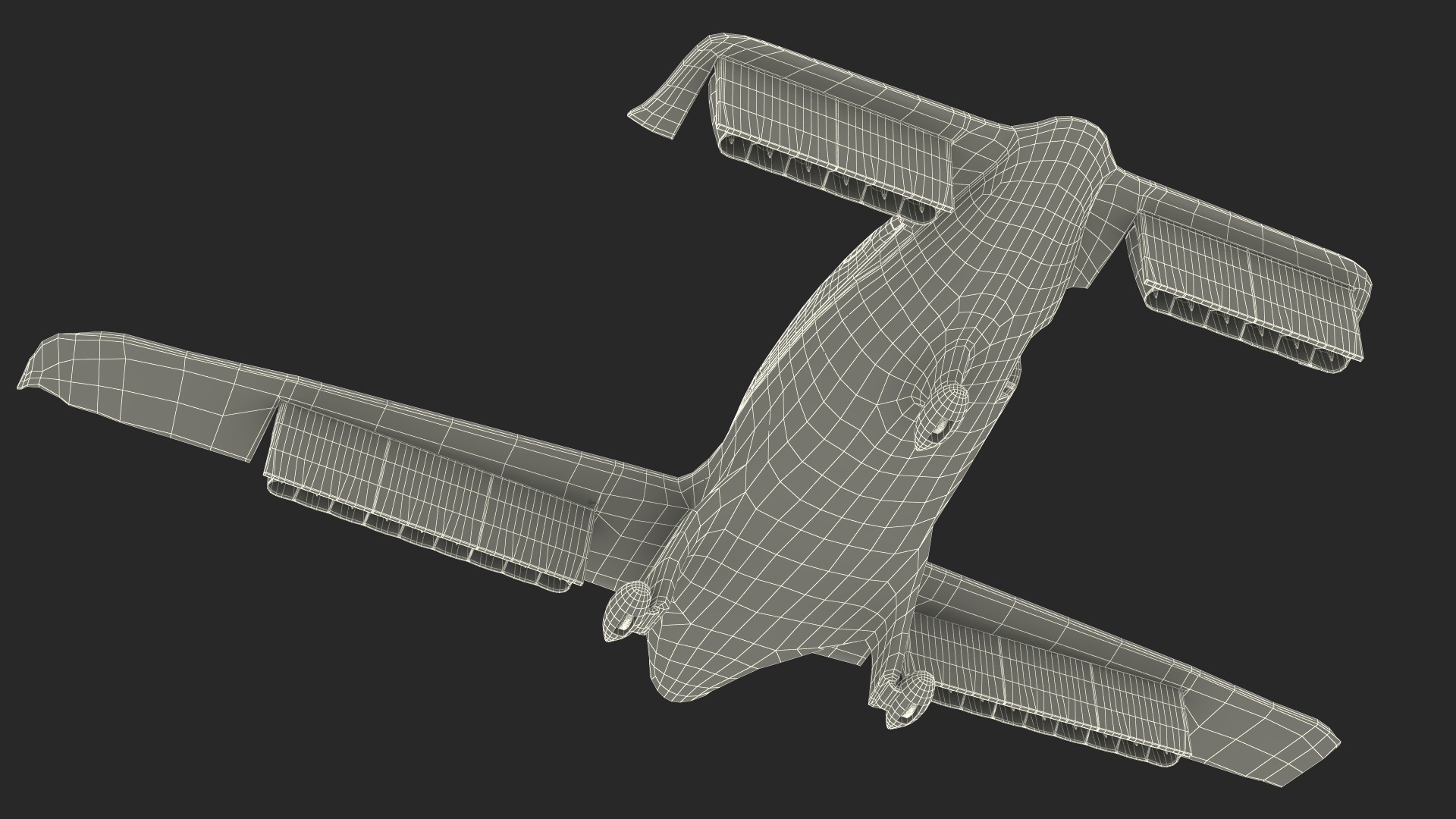 3D model Air Taxi Black Rigged for Maya