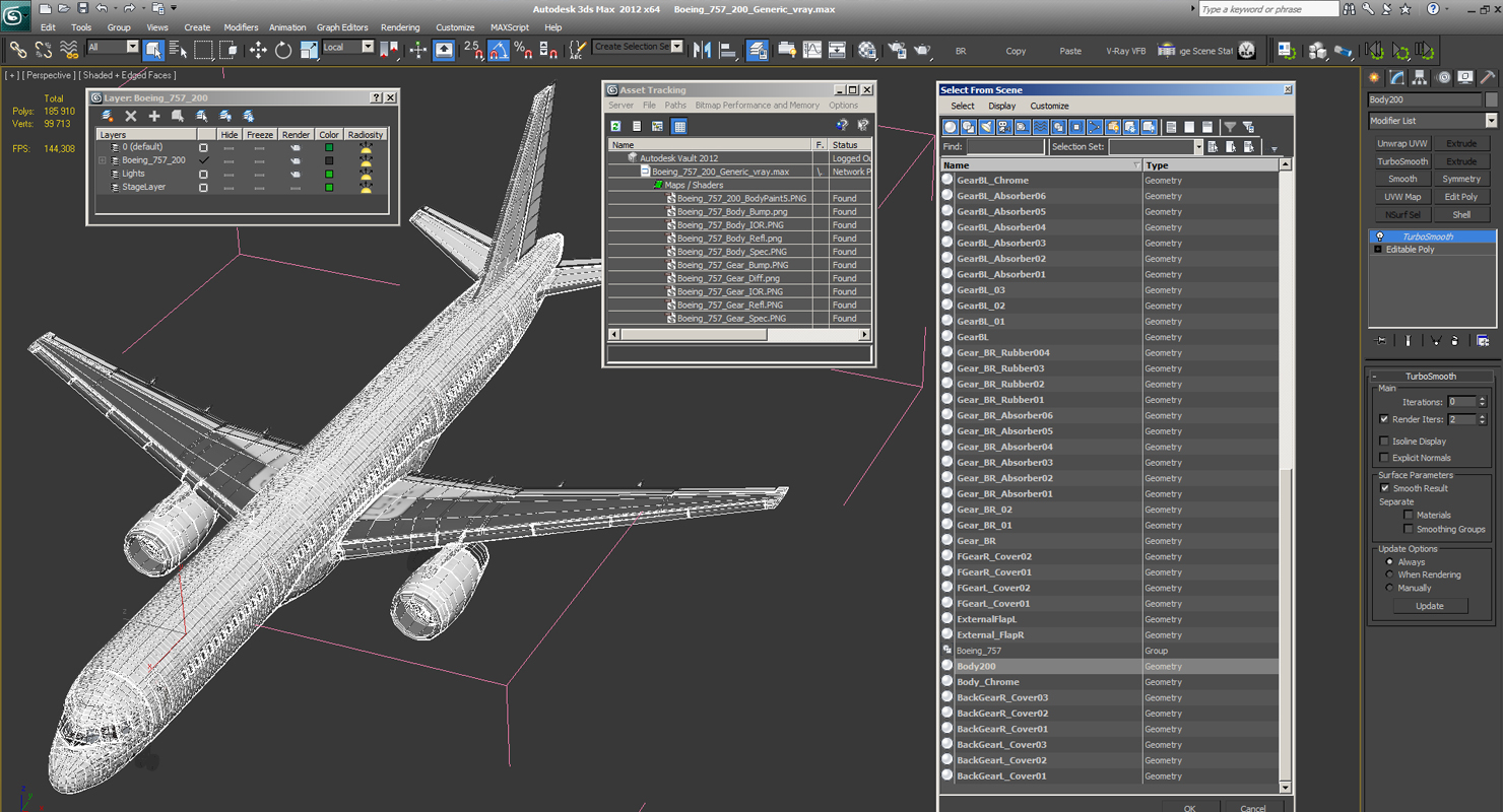 Boeing 757 200 Generic 3D