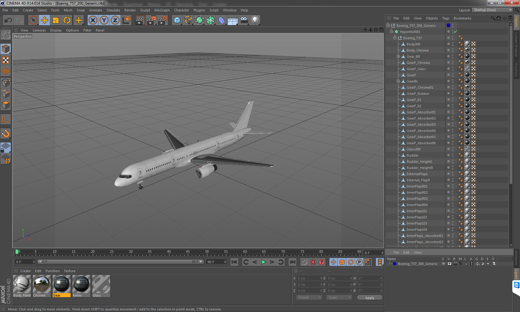Boeing 757 200 Generic 3D
