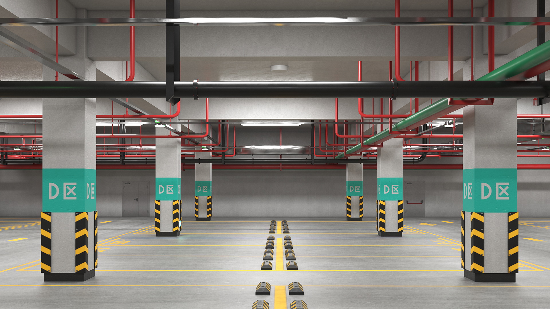 3D model Empty Underground Parking