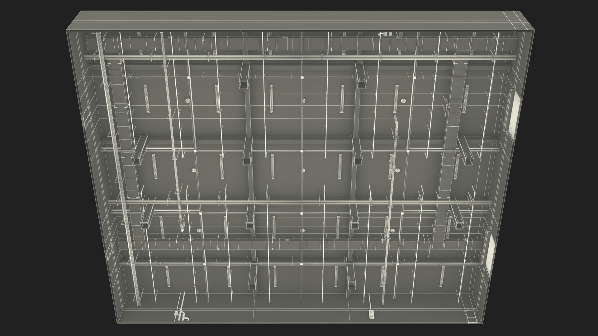 3D model Empty Underground Parking