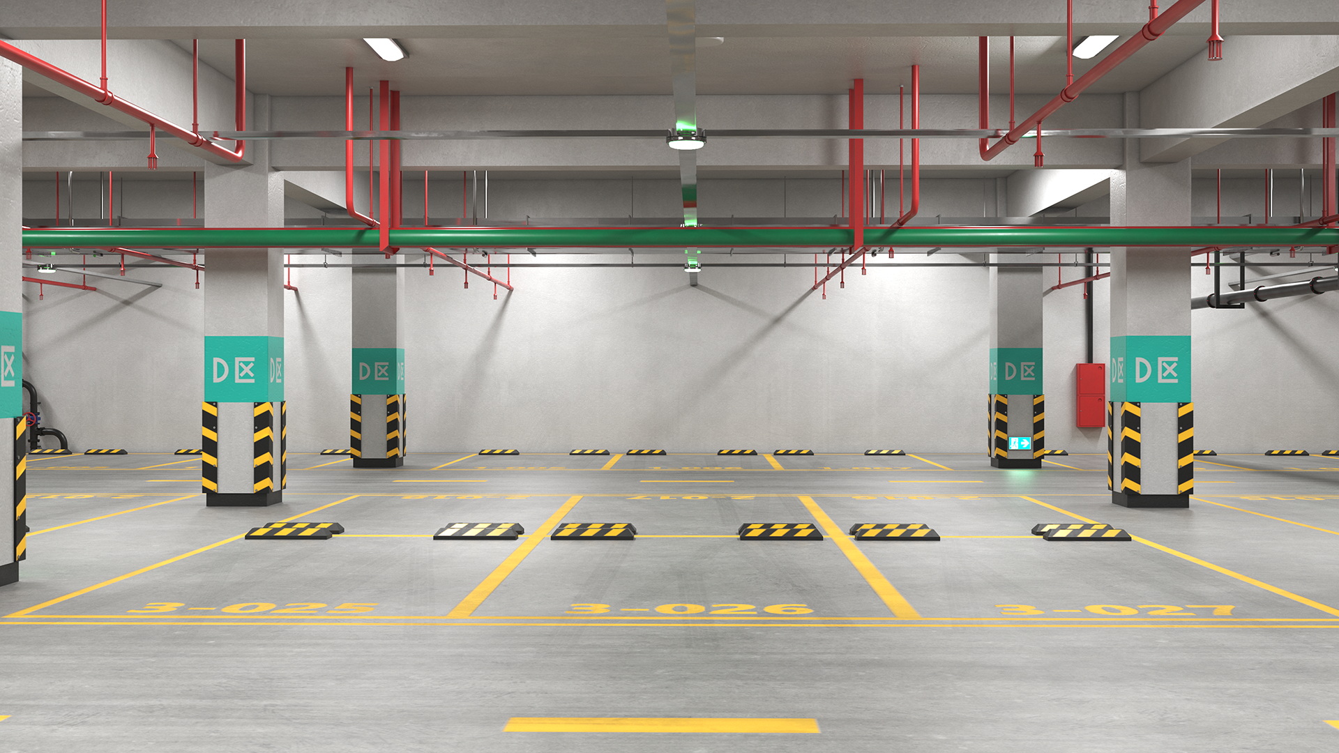 3D model Empty Underground Parking