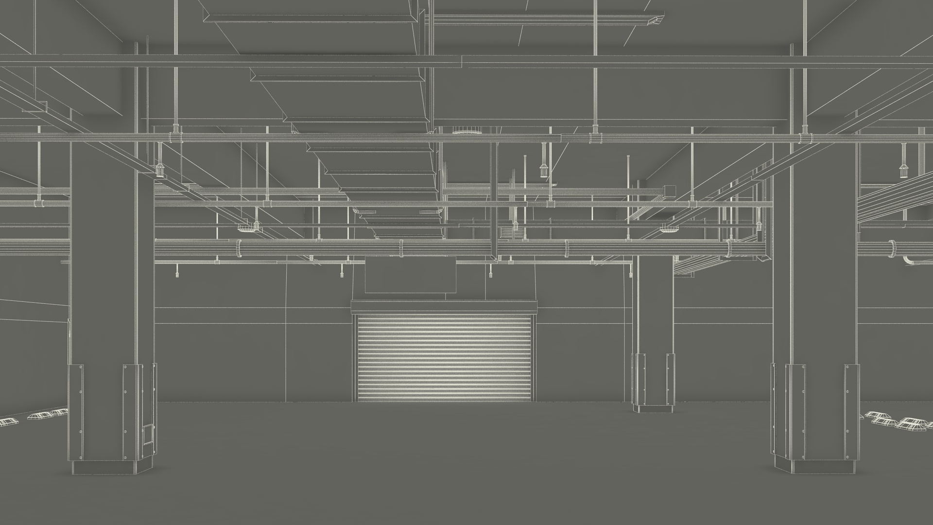3D model Empty Underground Parking