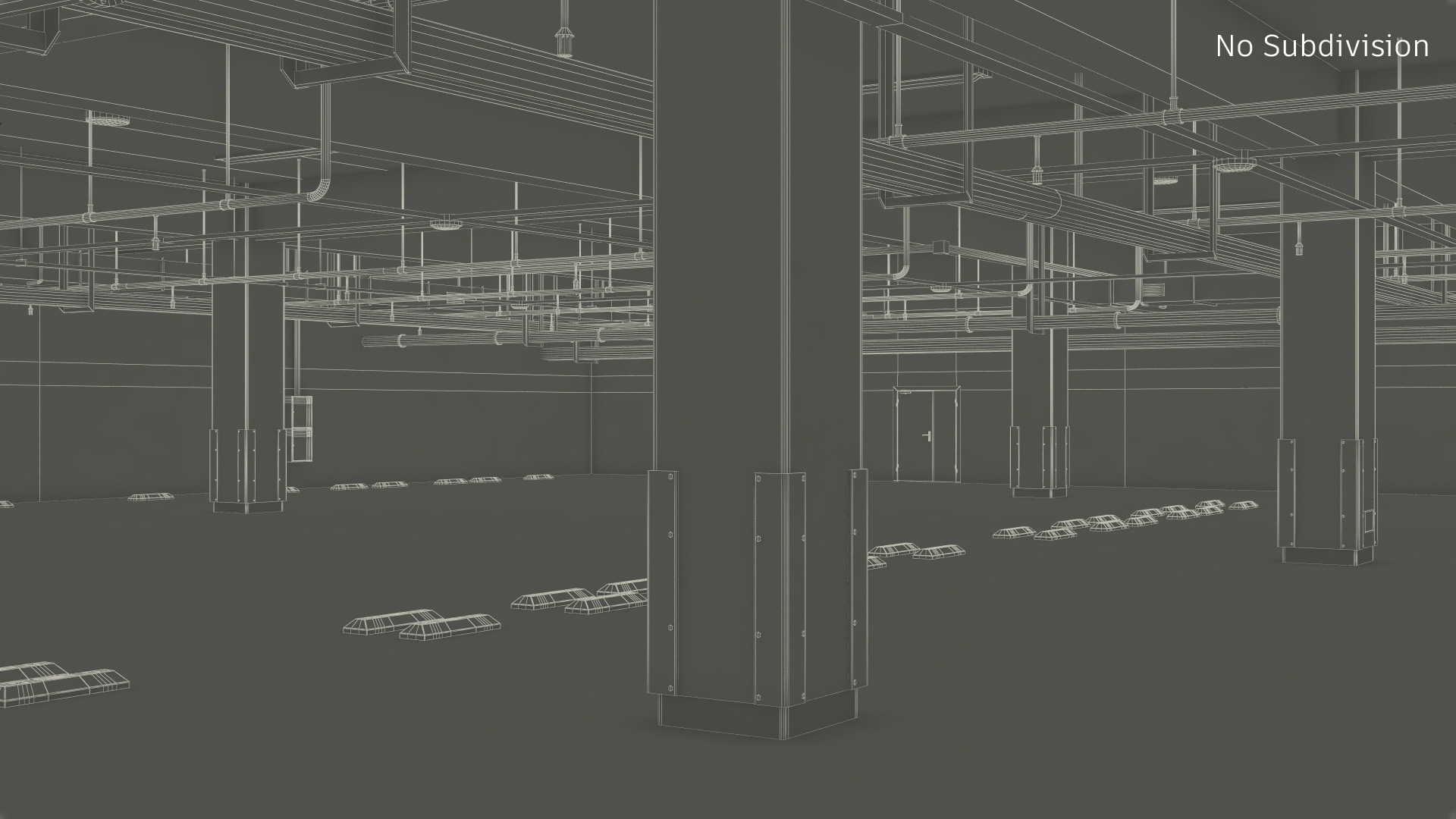 3D model Empty Underground Parking