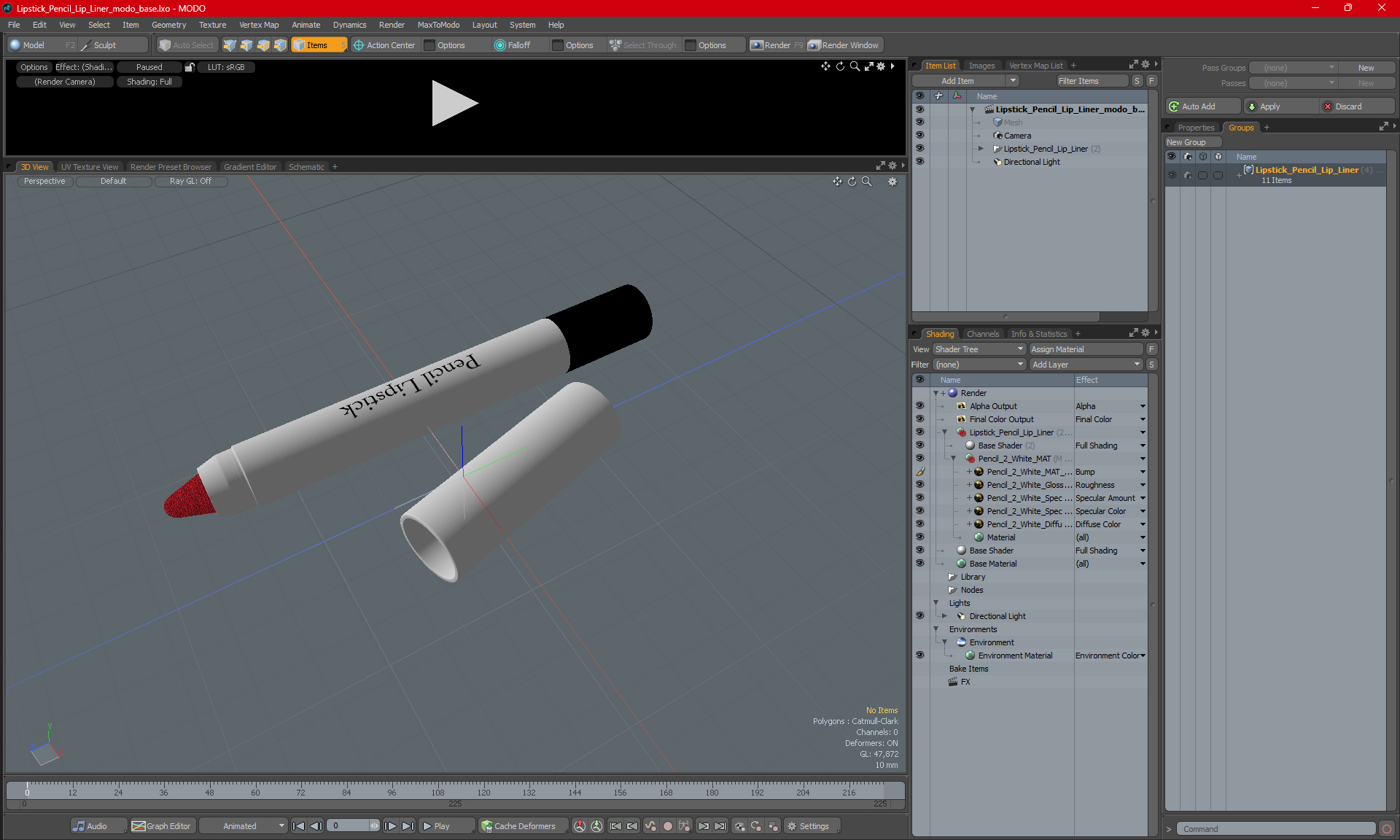 3D model Lipstick Pencil Lip Liner