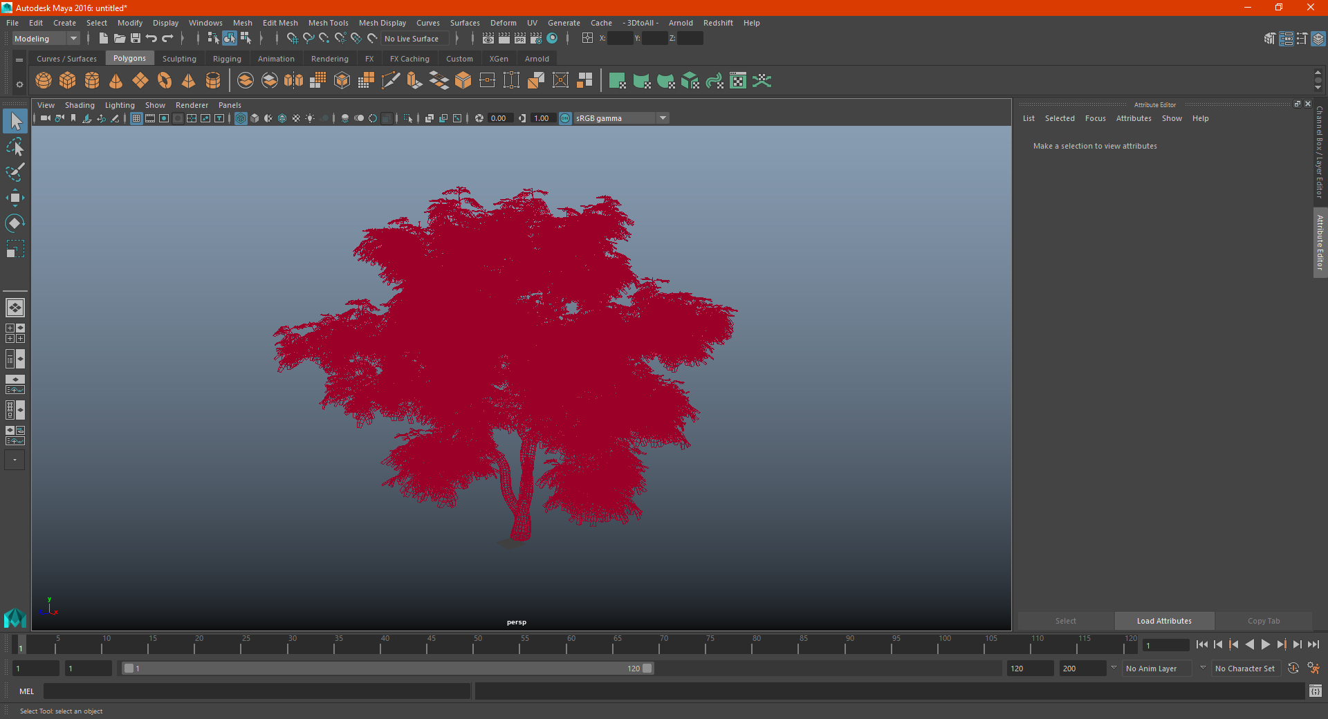 Albizia Julibrissin Deflorate 3D model