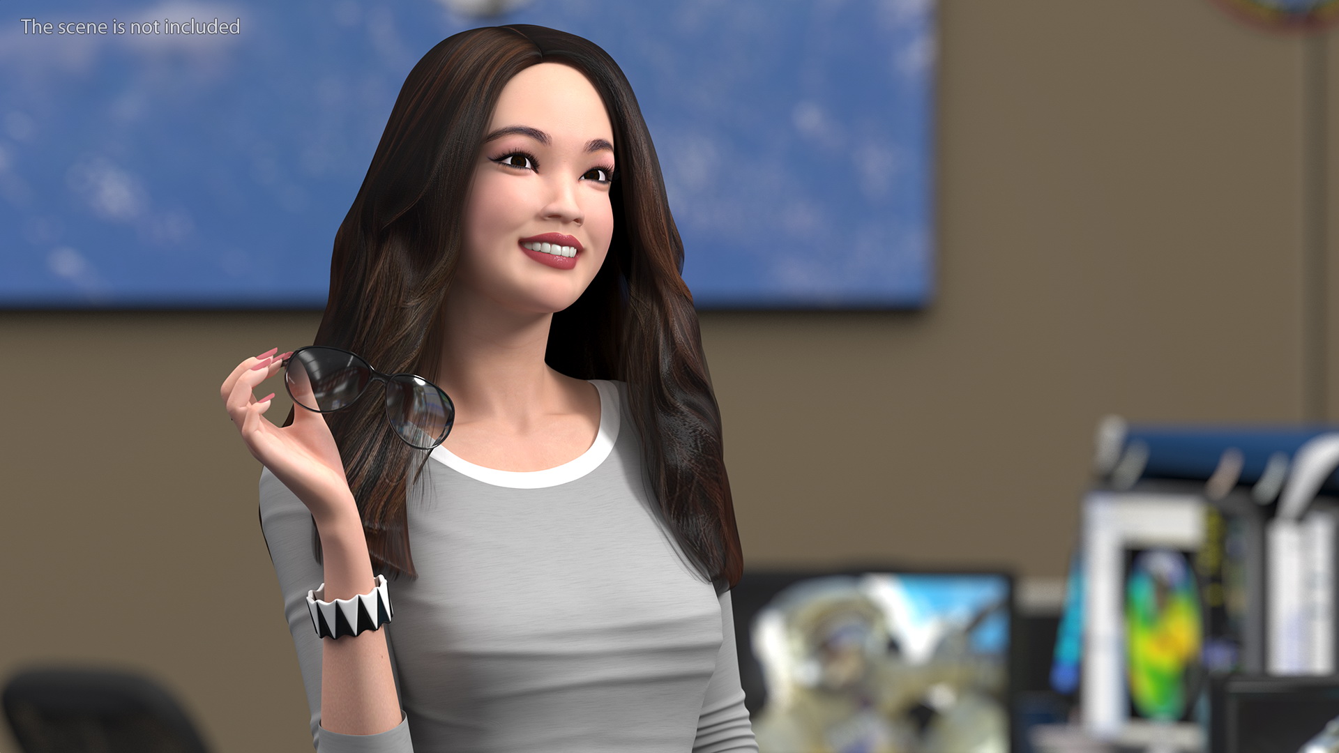 Chinese Woman Rigged for Maya 3D model