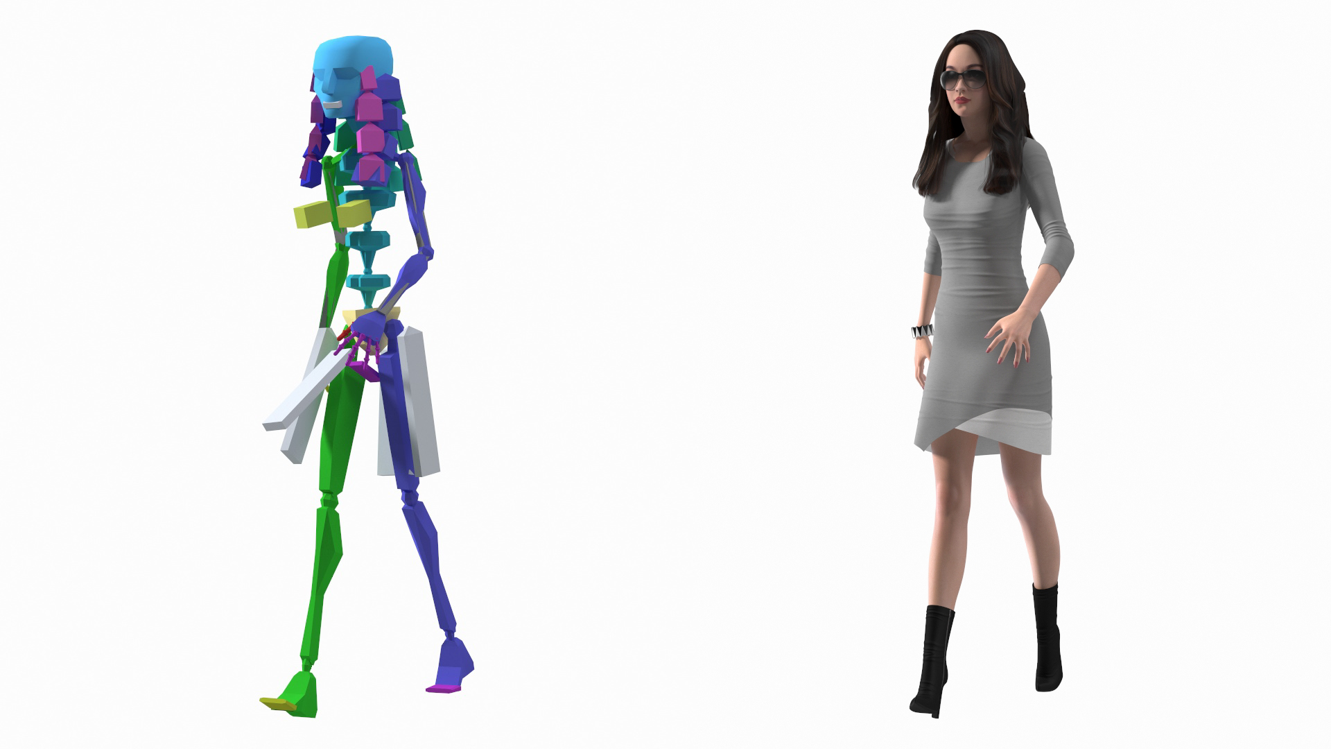 Chinese Woman Rigged for Maya 3D model