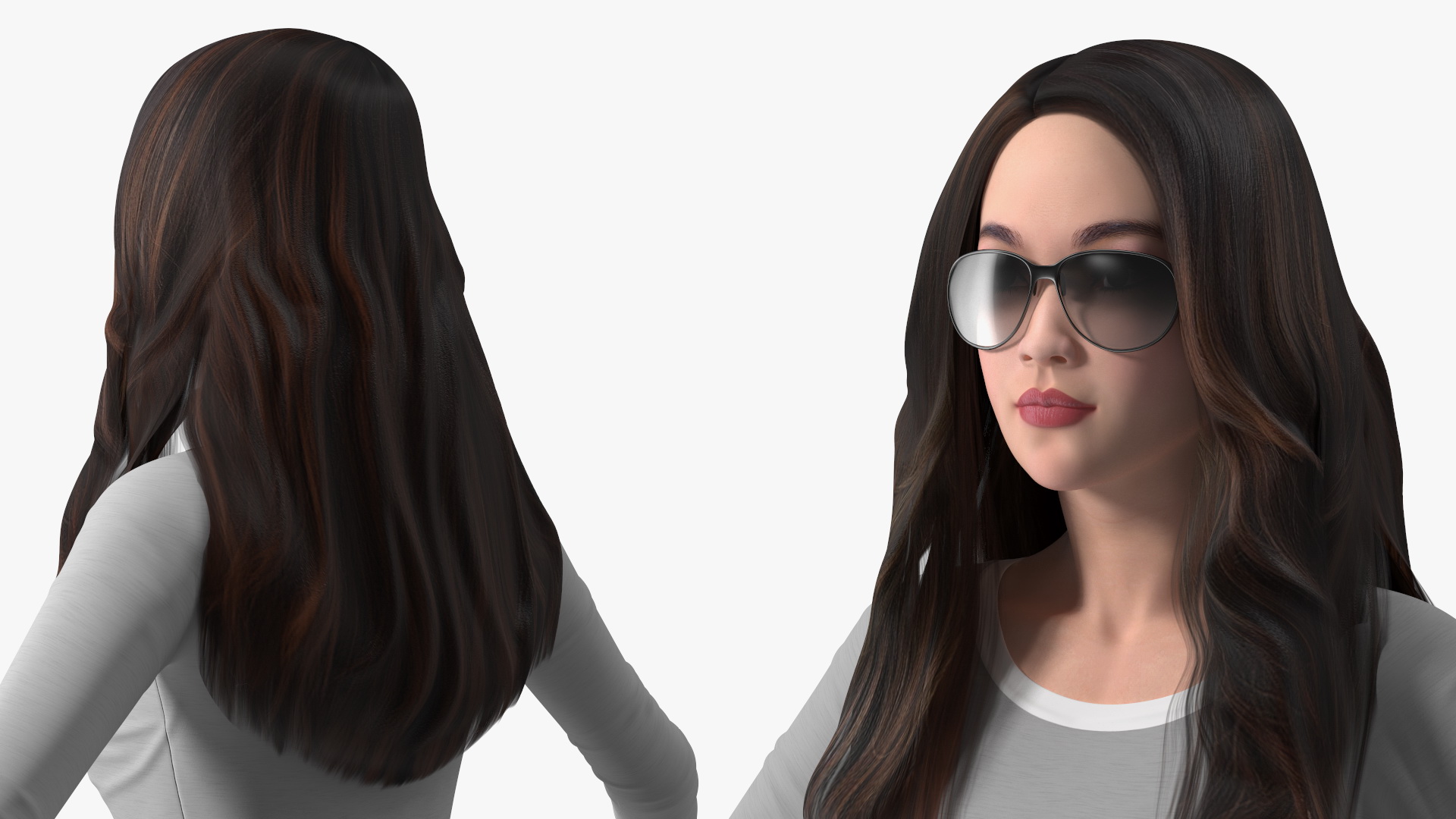 Chinese Woman Rigged for Maya 3D model