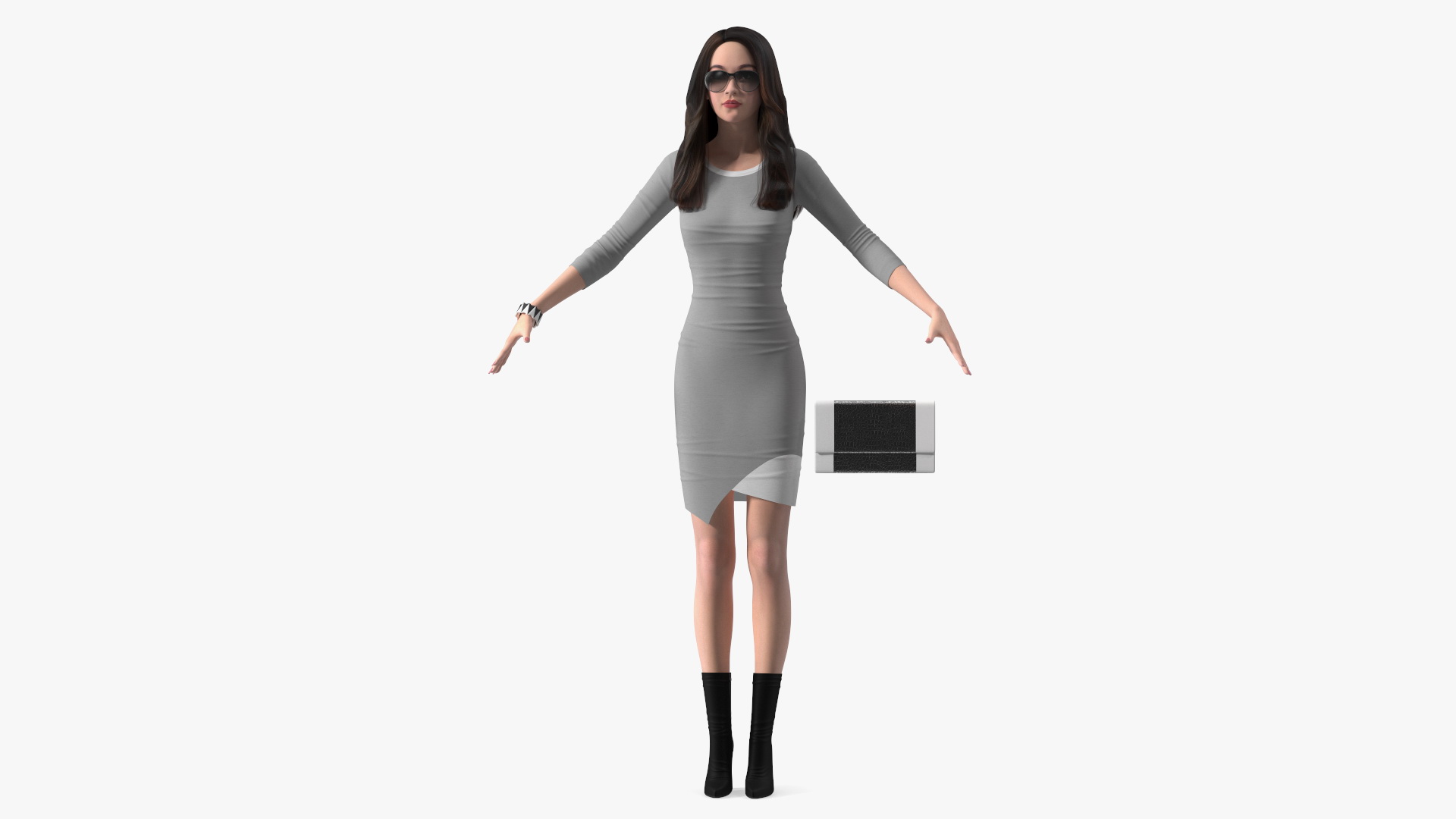 Chinese Woman Rigged for Maya 3D model