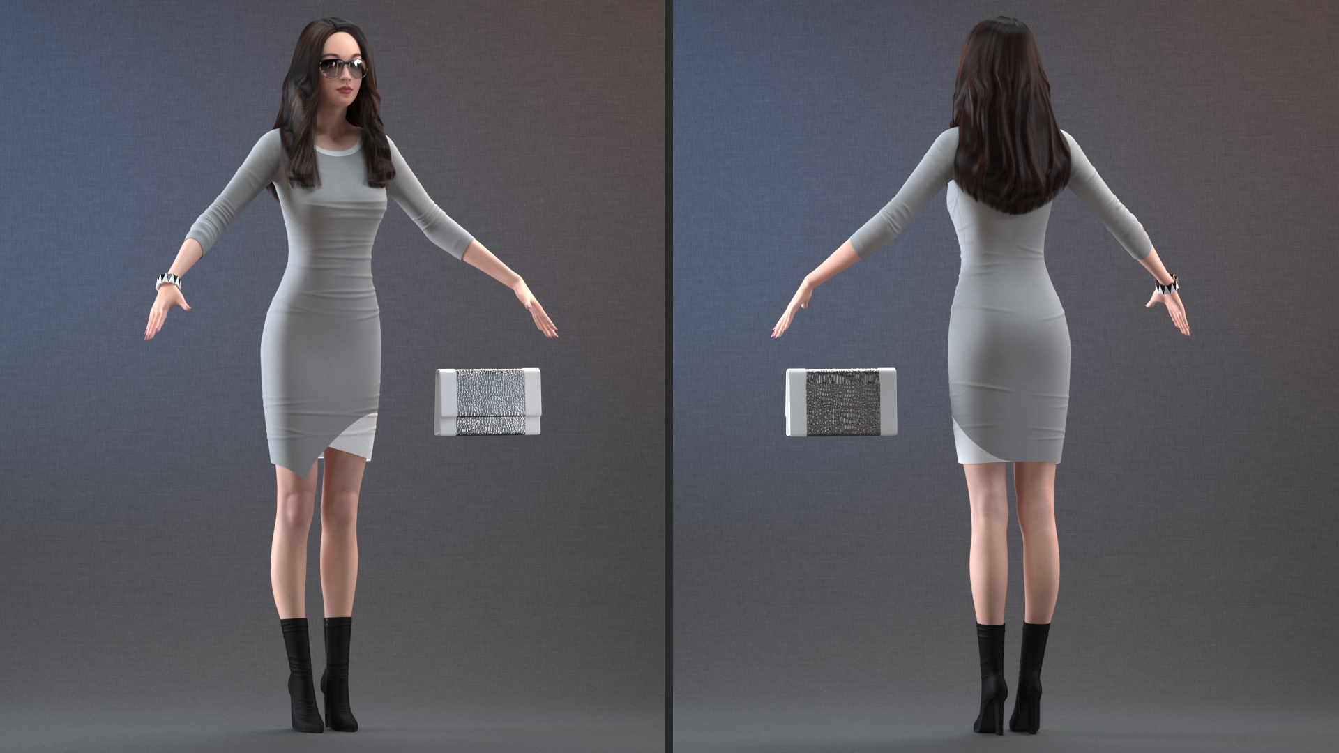 Chinese Woman Rigged for Maya 3D model