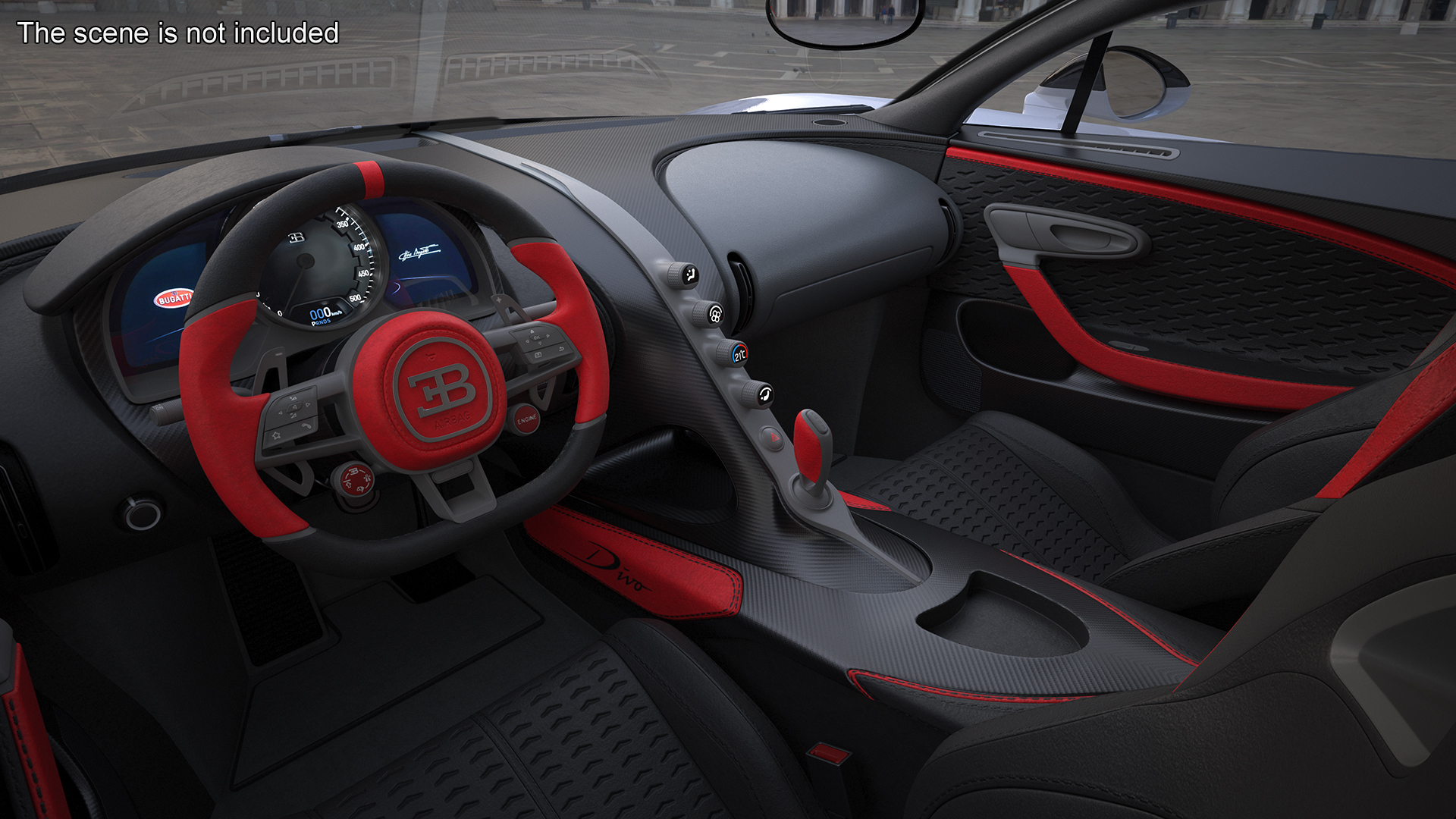 3D model Bugatti Divo White Rigged