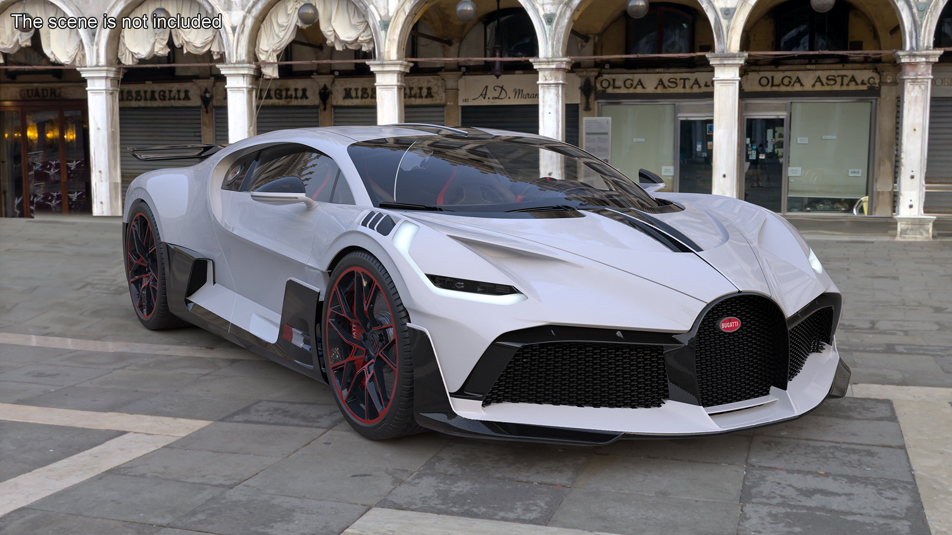 3D model Bugatti Divo White Rigged