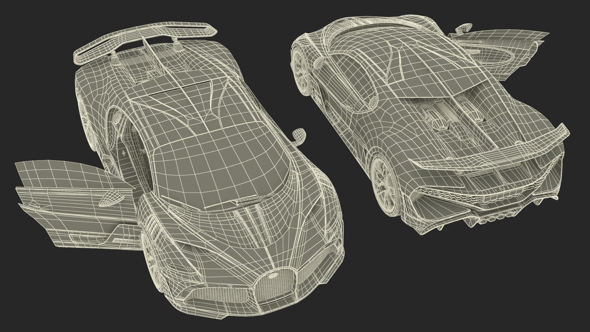 3D model Bugatti Divo White Rigged
