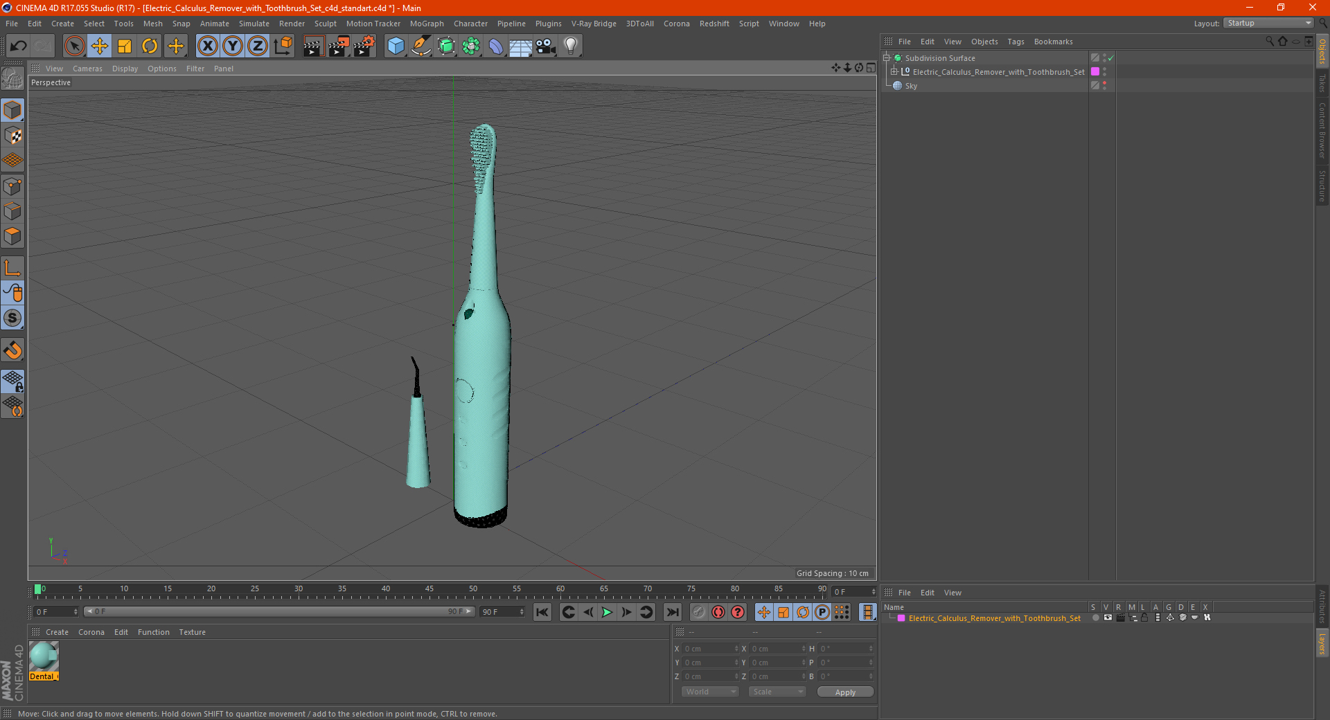 3D model Electric Calculus Remover with Toothbrush Set