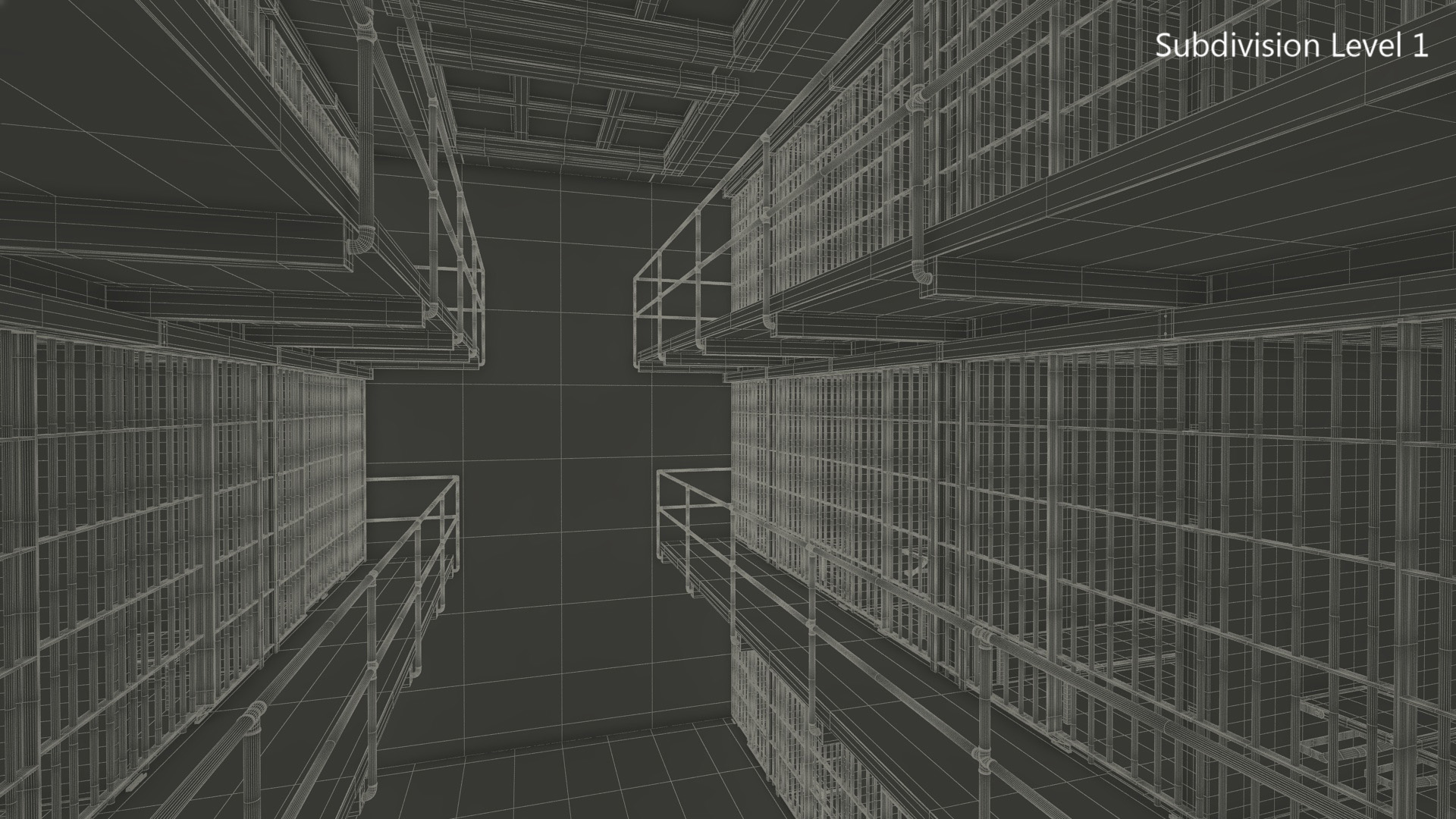 Alcatraz Block Cellhouse 3D model