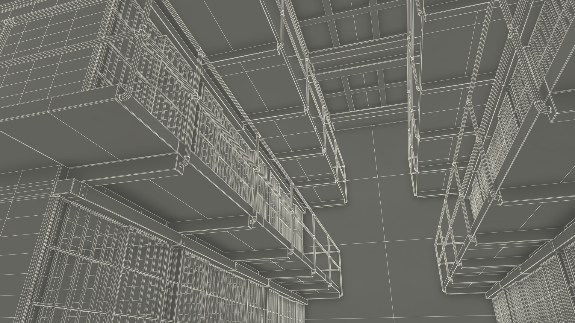 Alcatraz Block Cellhouse 3D model