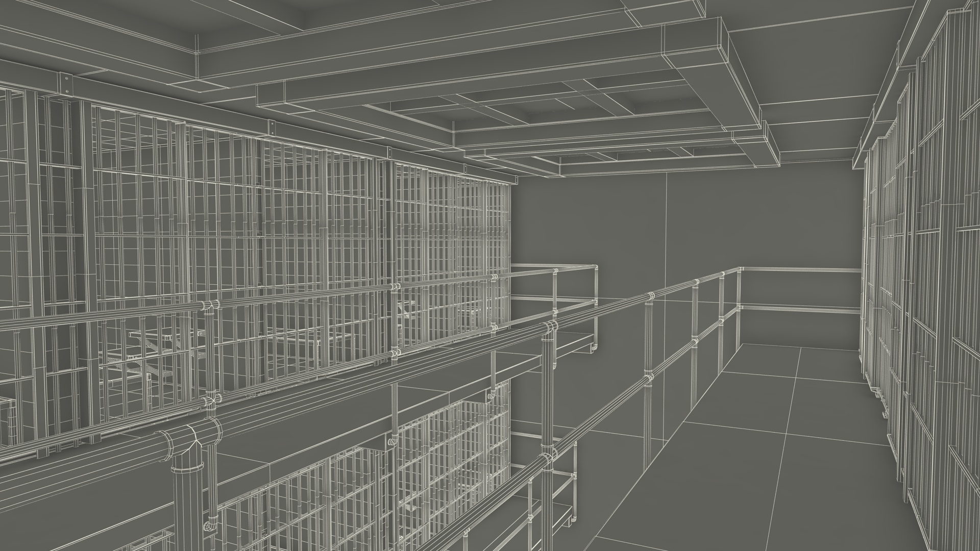 Alcatraz Block Cellhouse 3D model