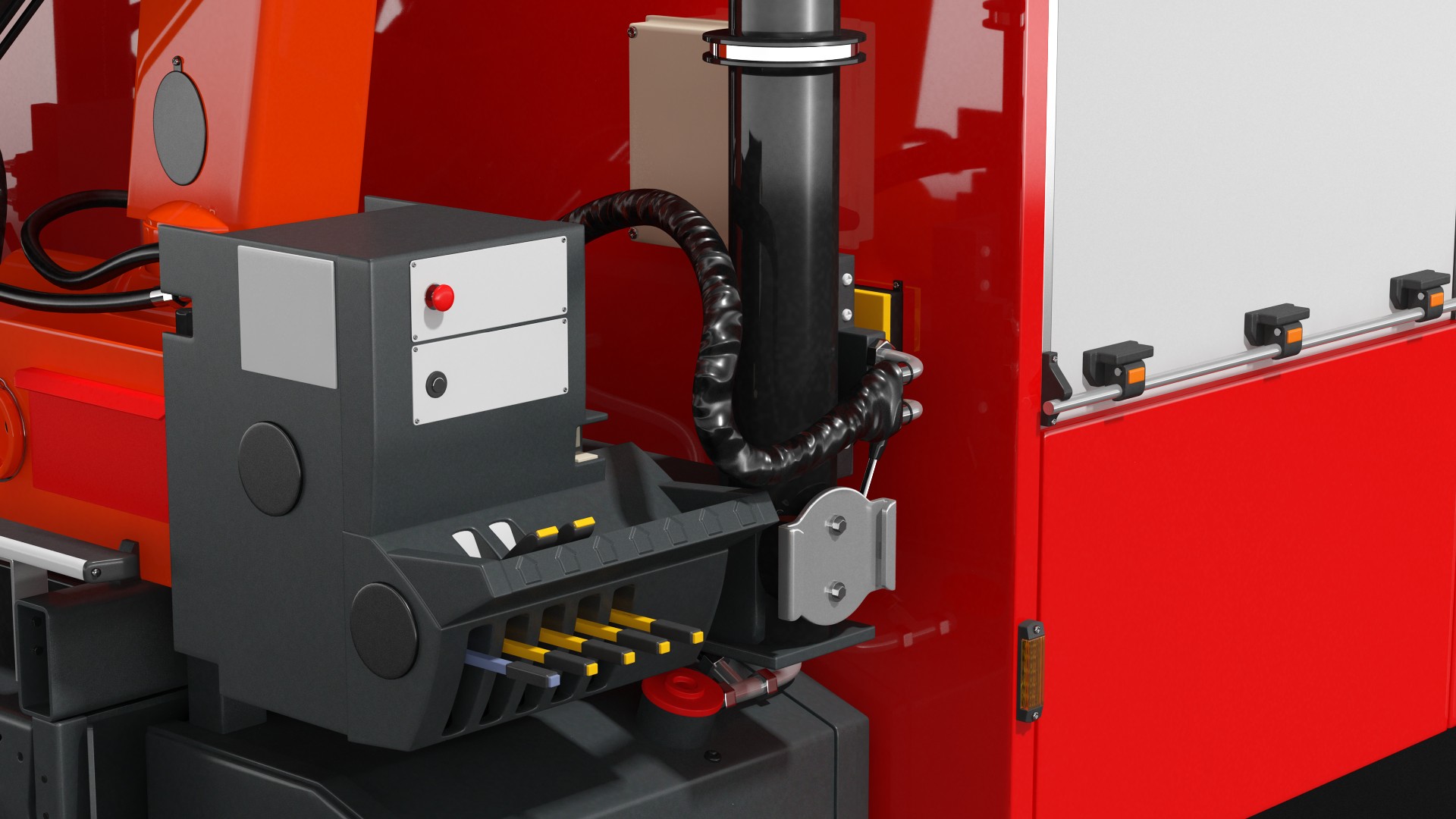 3D Modern Fire Truck Rigged for Maya model