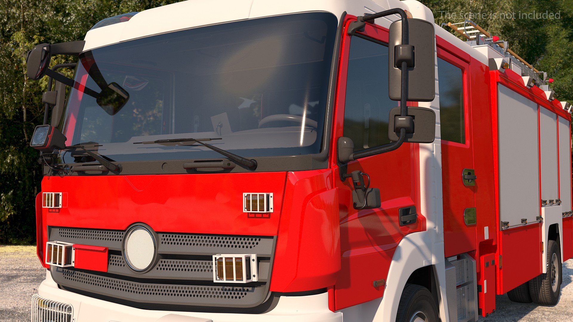 3D Modern Fire Truck Rigged for Maya model