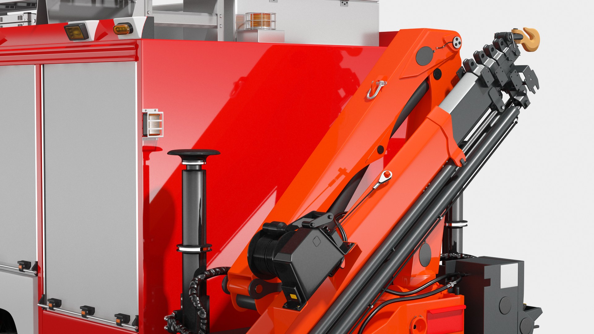 3D Modern Fire Truck Rigged for Maya model