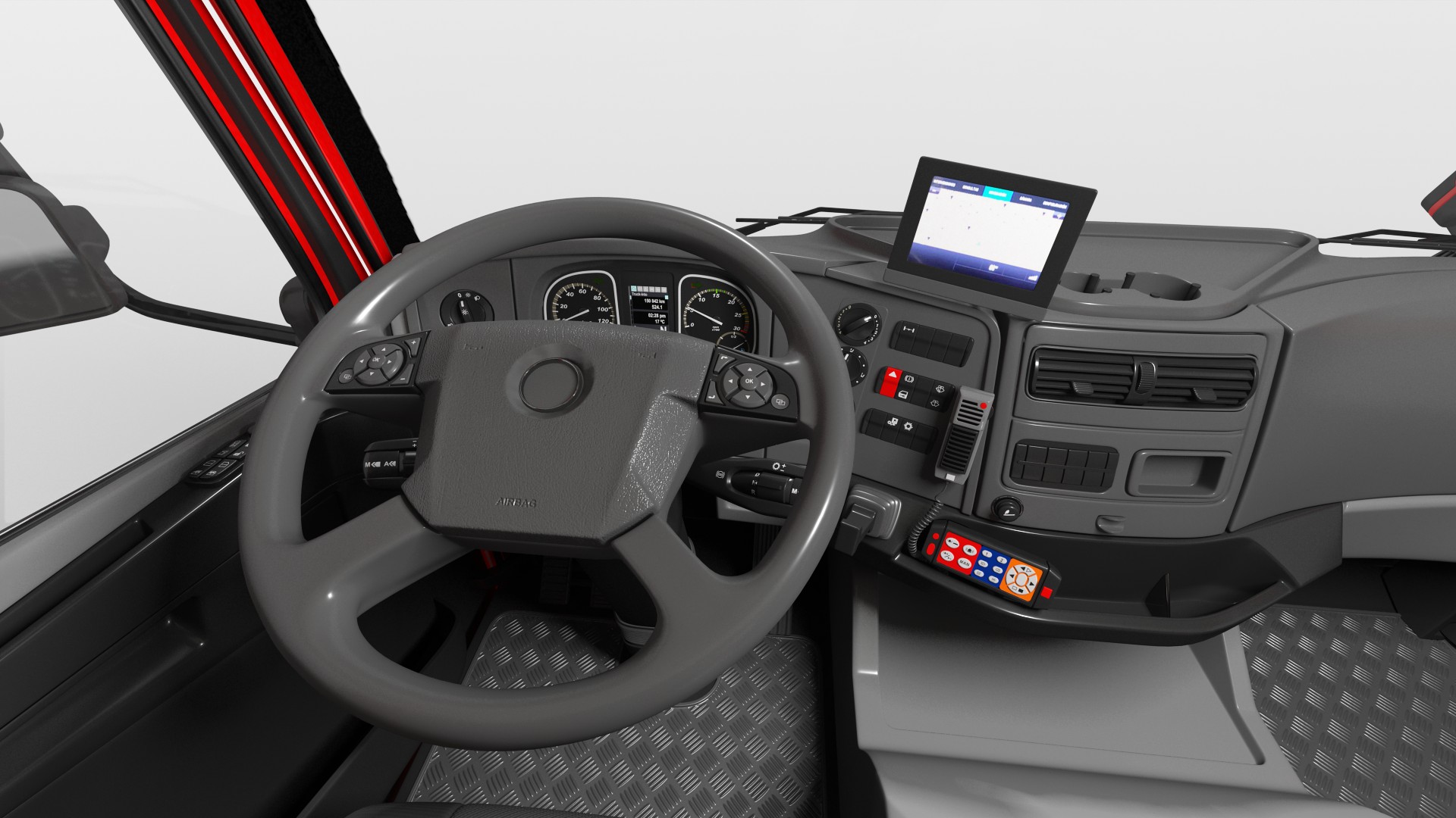 3D Modern Fire Truck Rigged for Maya model