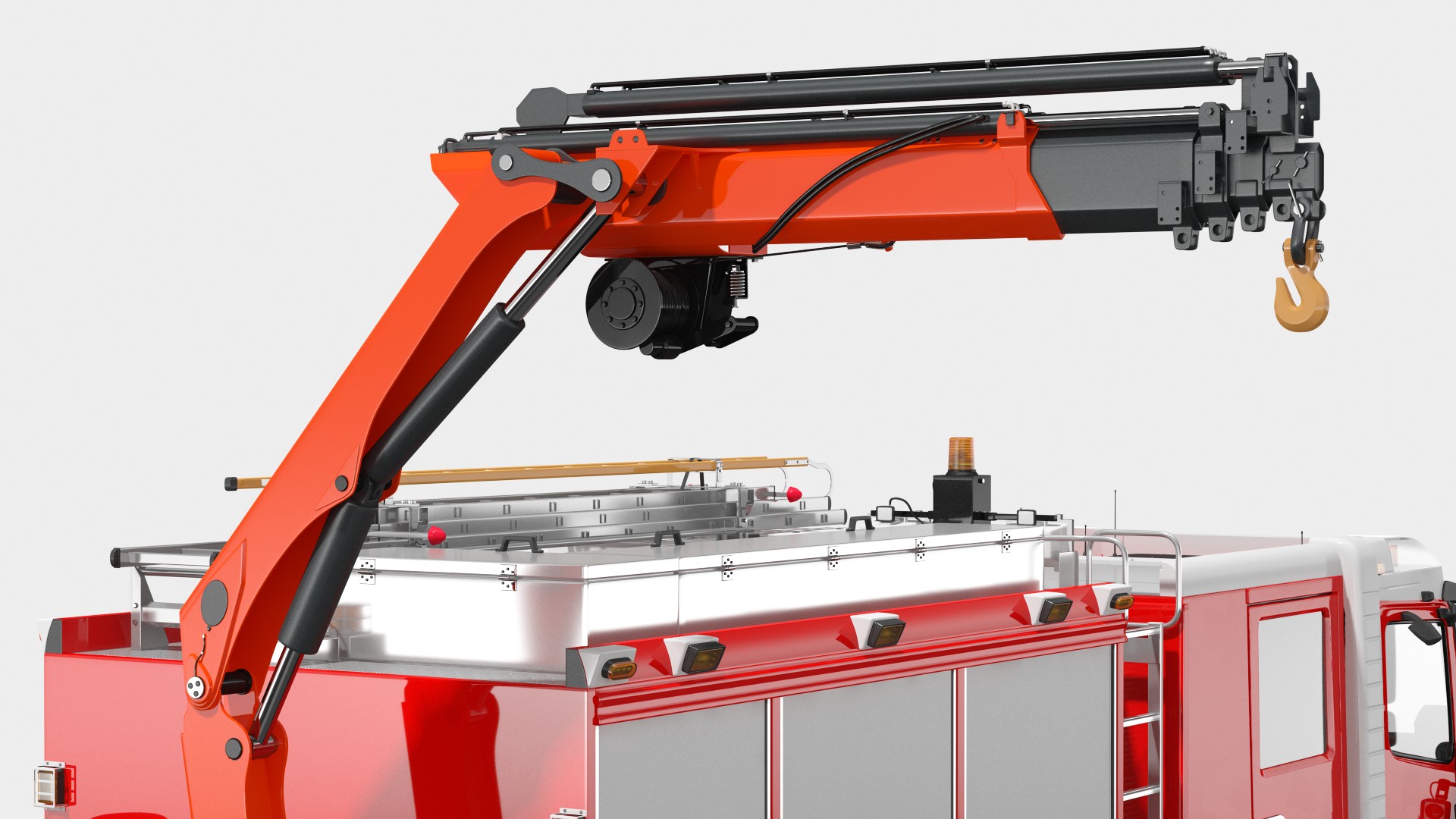 3D Modern Fire Truck Rigged for Maya model