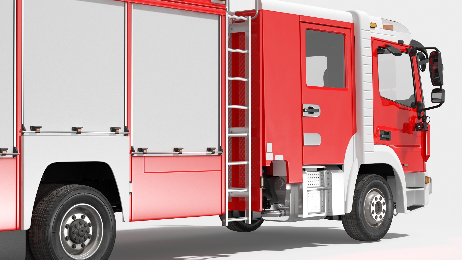 3D Modern Fire Truck Rigged for Maya model
