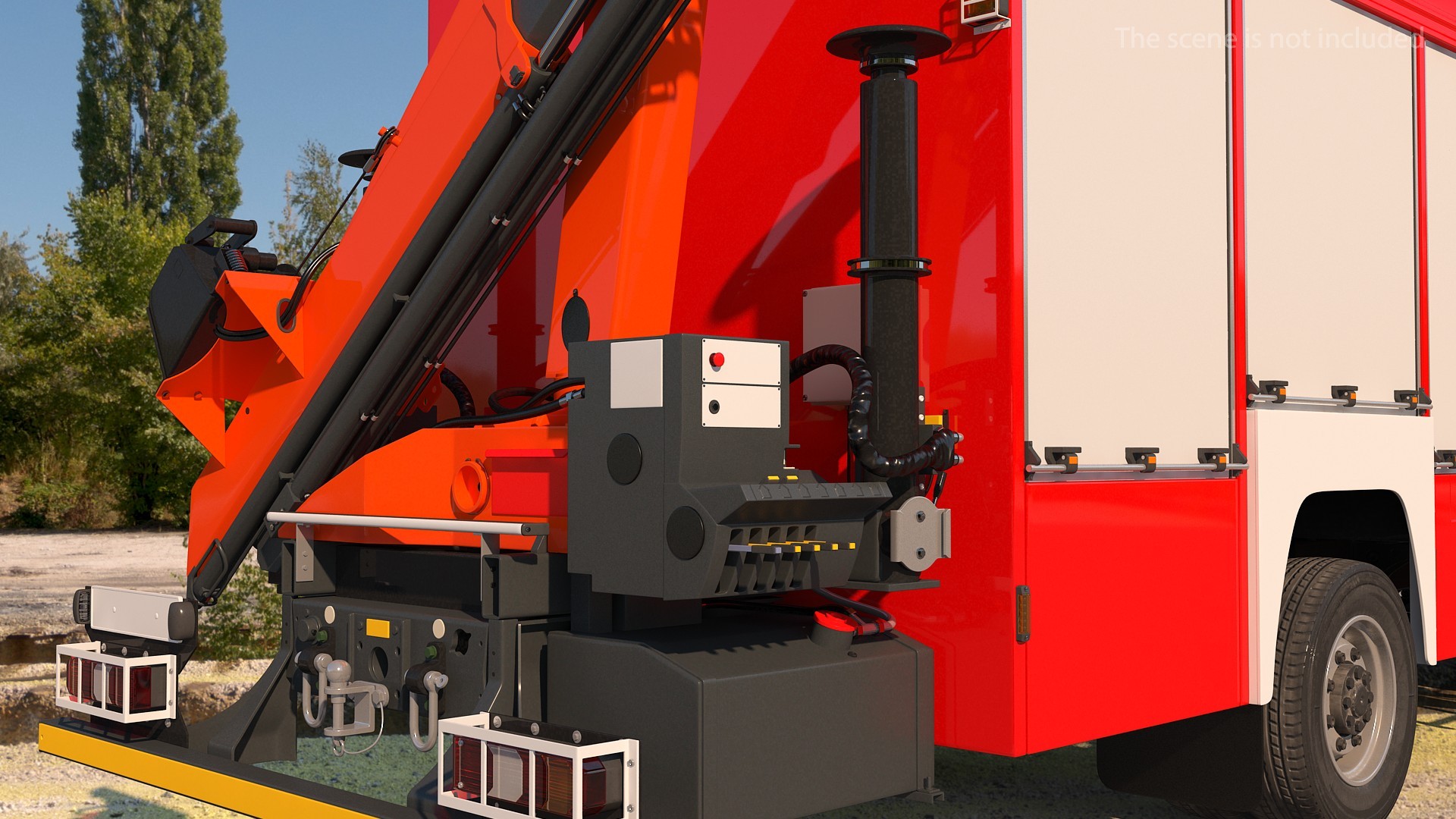 3D Modern Fire Truck Rigged for Maya model
