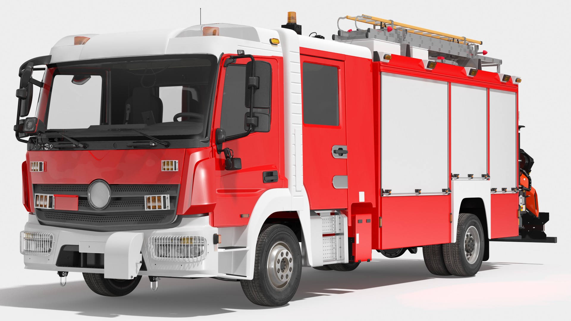 3D Modern Fire Truck Rigged for Maya model