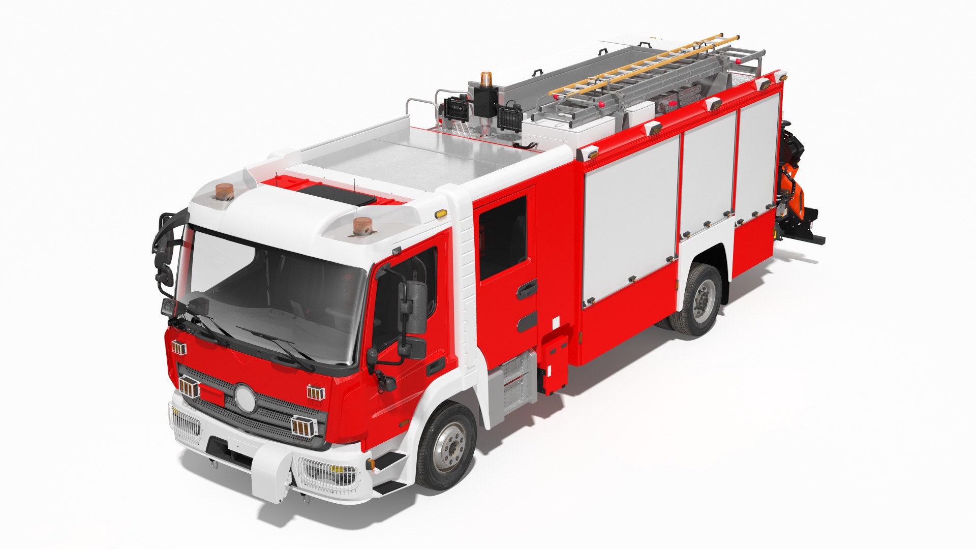 3D Modern Fire Truck Rigged for Maya model