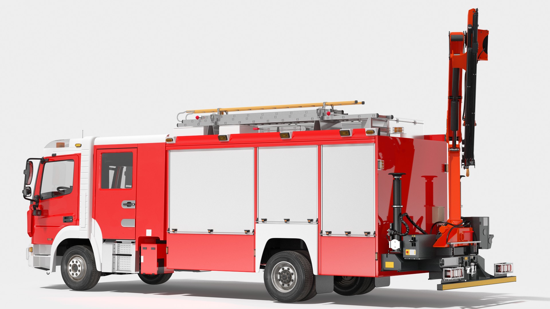 3D Modern Fire Truck Rigged for Maya model