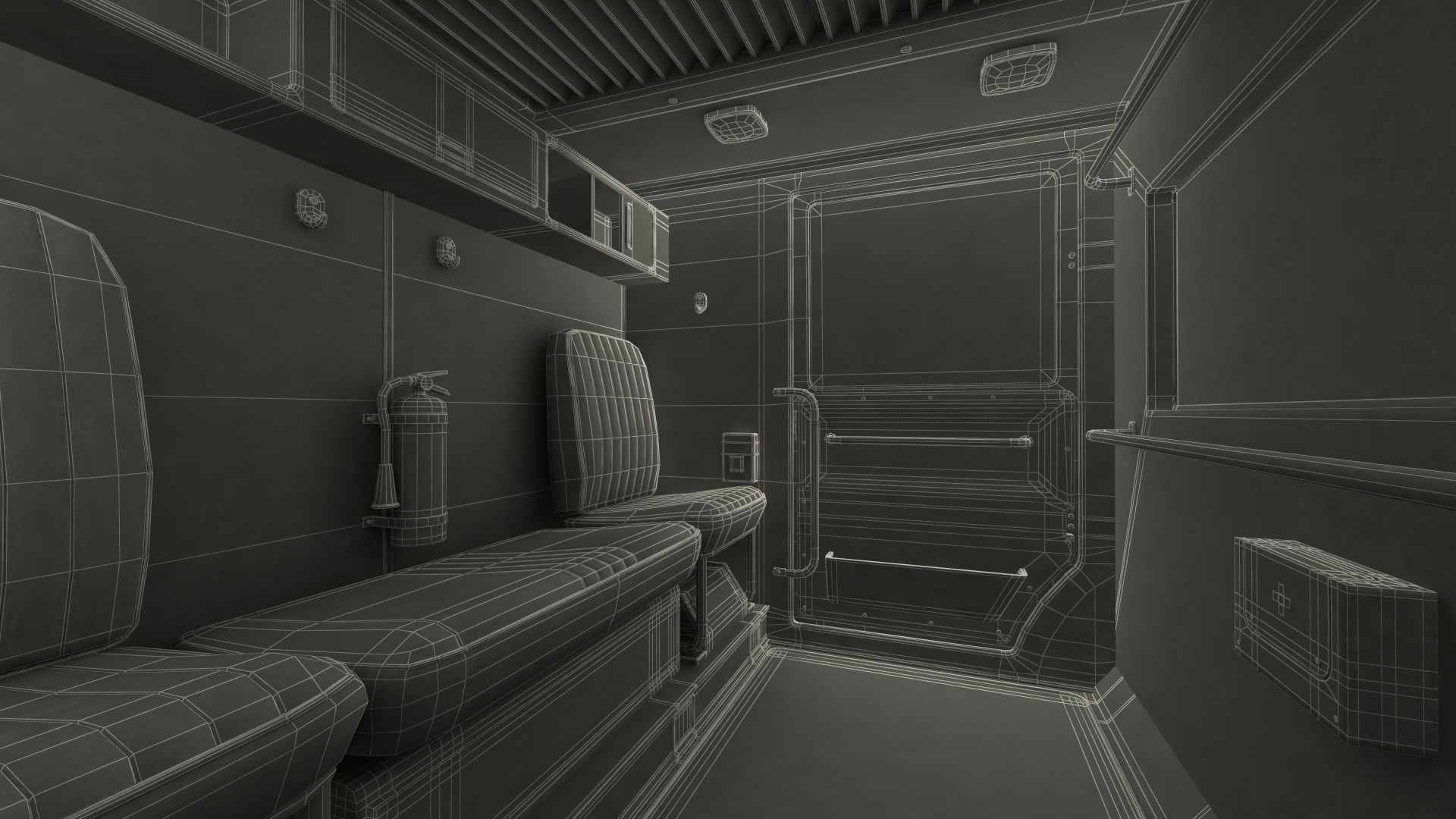 3D Modern Fire Truck Rigged for Maya model
