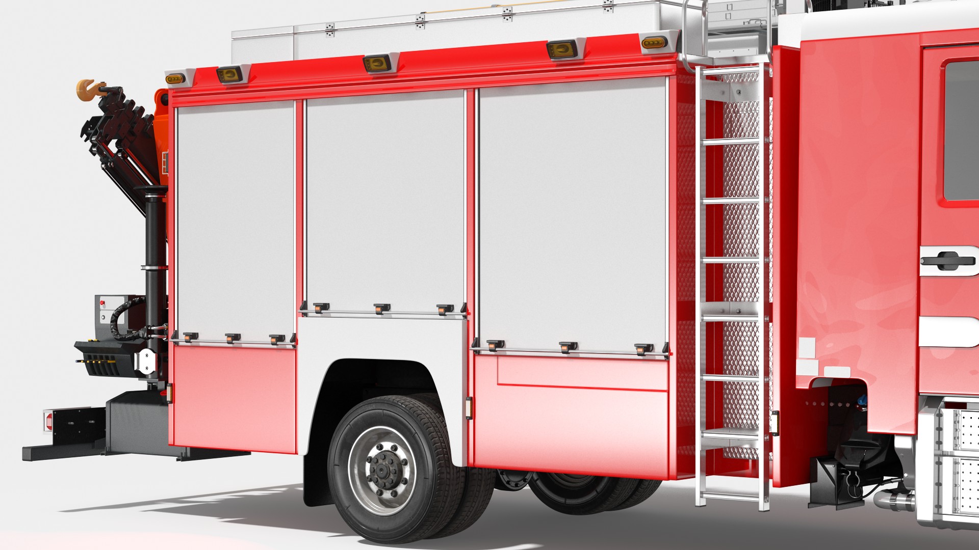 3D Modern Fire Truck Rigged for Maya model