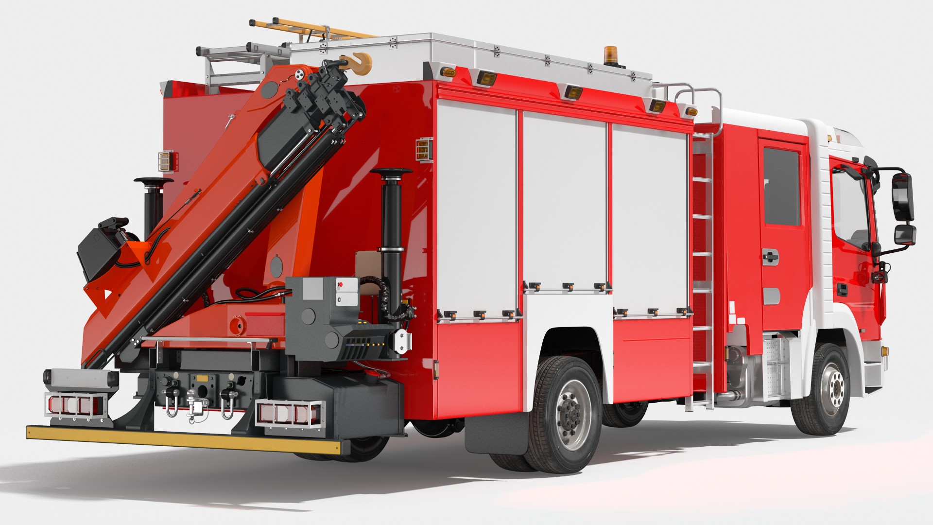 3D Modern Fire Truck Rigged for Maya model
