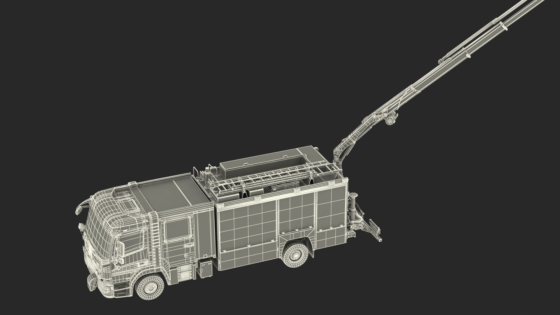 3D Modern Fire Truck Rigged for Maya model