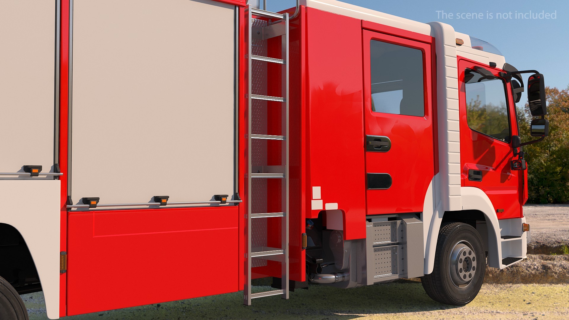 3D Modern Fire Truck Rigged for Maya model