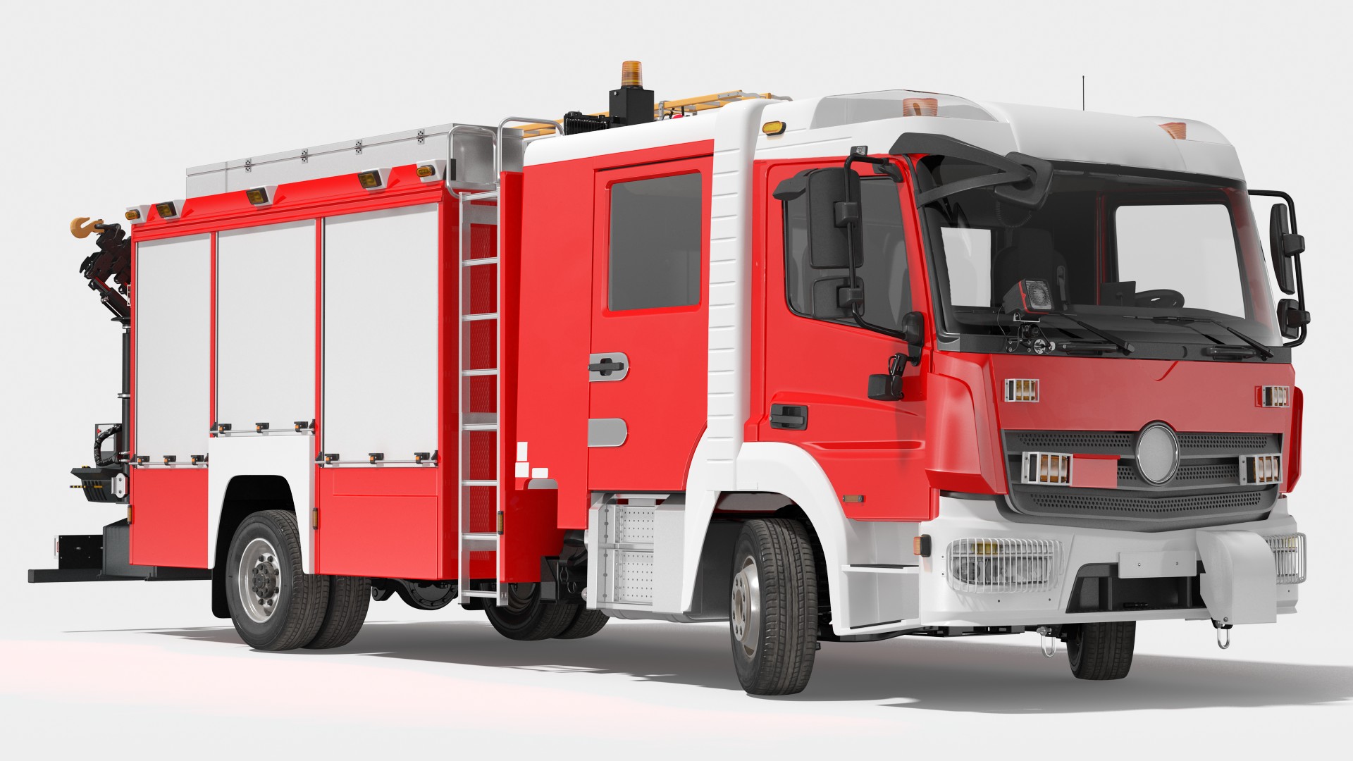 3D Modern Fire Truck Rigged for Maya model