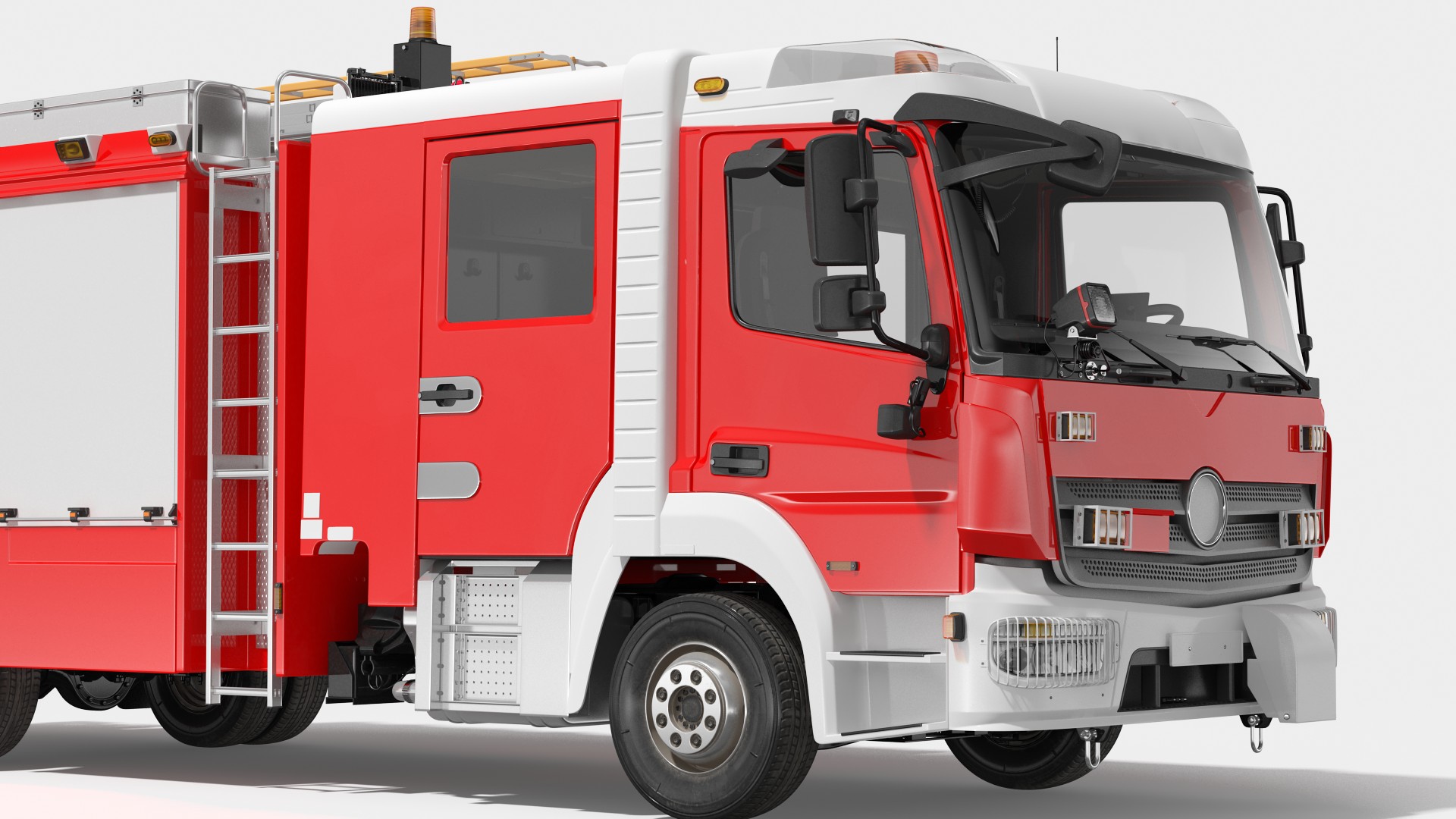 3D Modern Fire Truck Rigged for Maya model