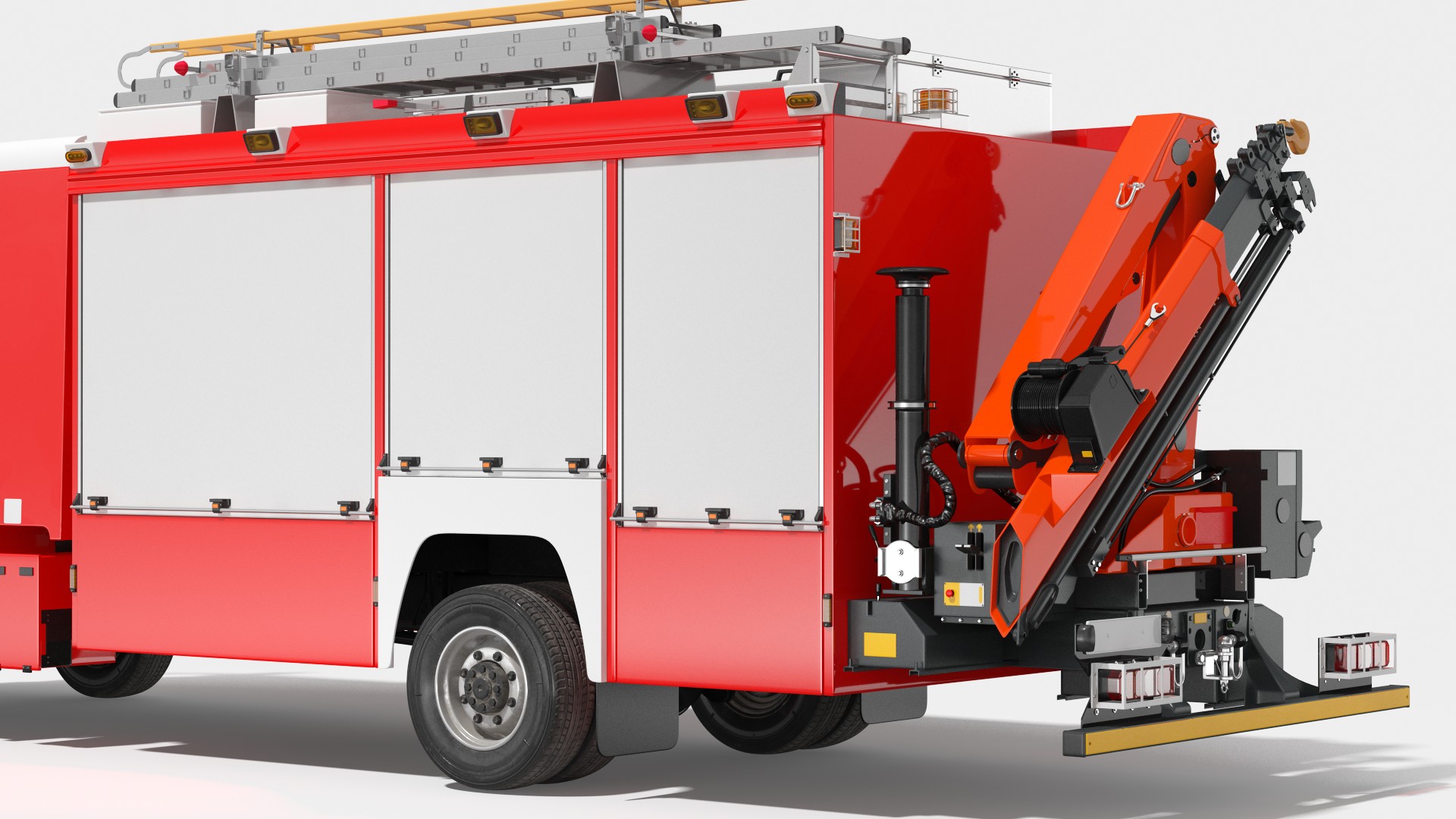3D Modern Fire Truck Rigged for Maya model